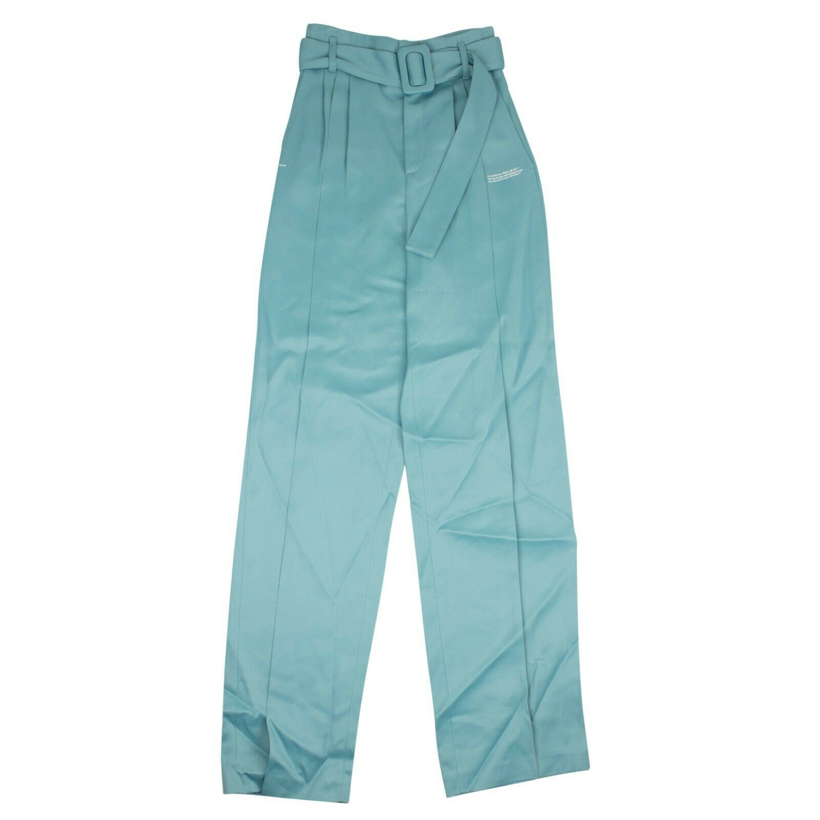 image of Off White NWT C/o Virgil Abloh Blue Front Pleats Pants Size 38 $980, Women's