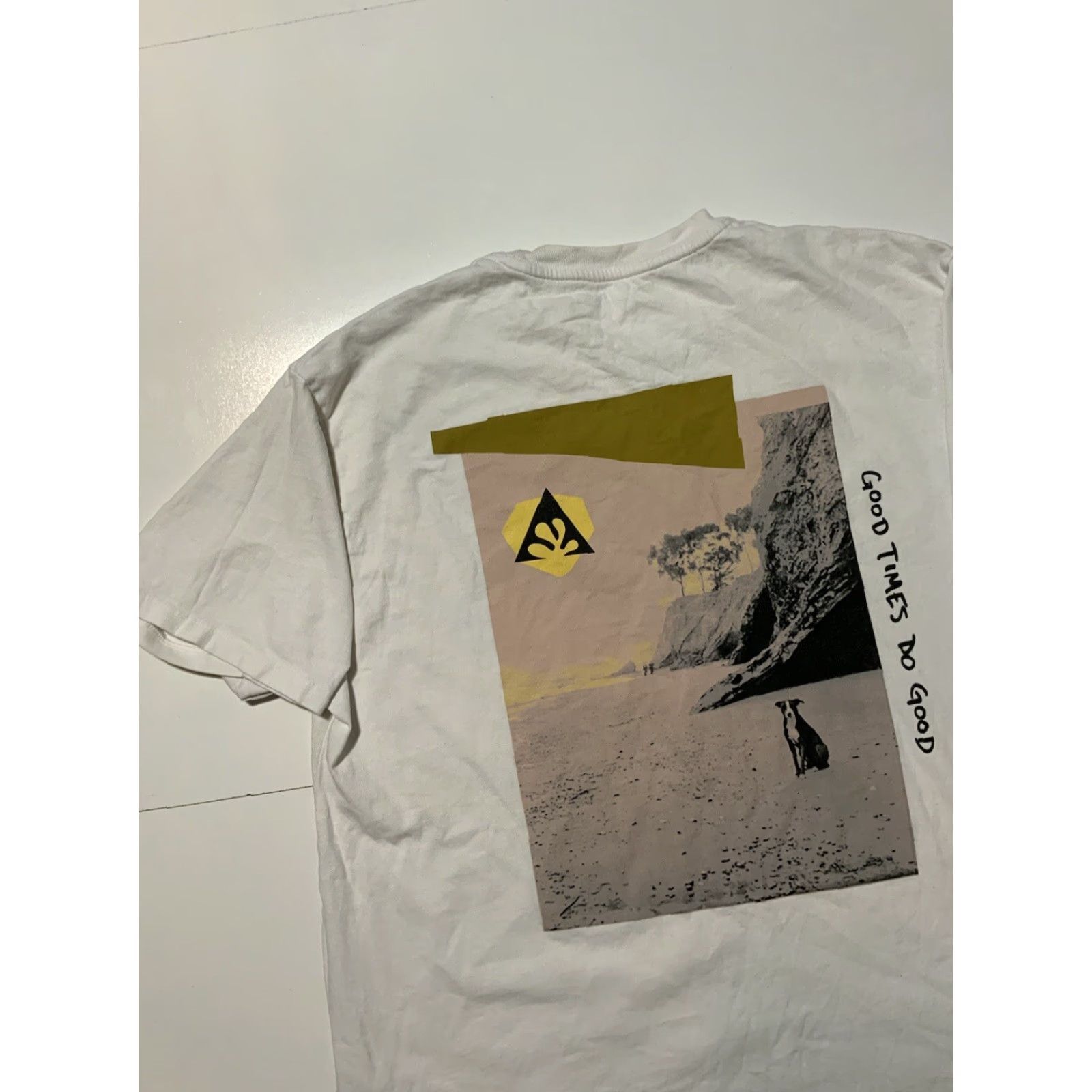 Vintage Wasted Collective Good Times Do Good Dog Graphic White S/S Crewneck T-Shirt XL Mens Size US XL / EU 56 / 4 - 5 Thumbnail