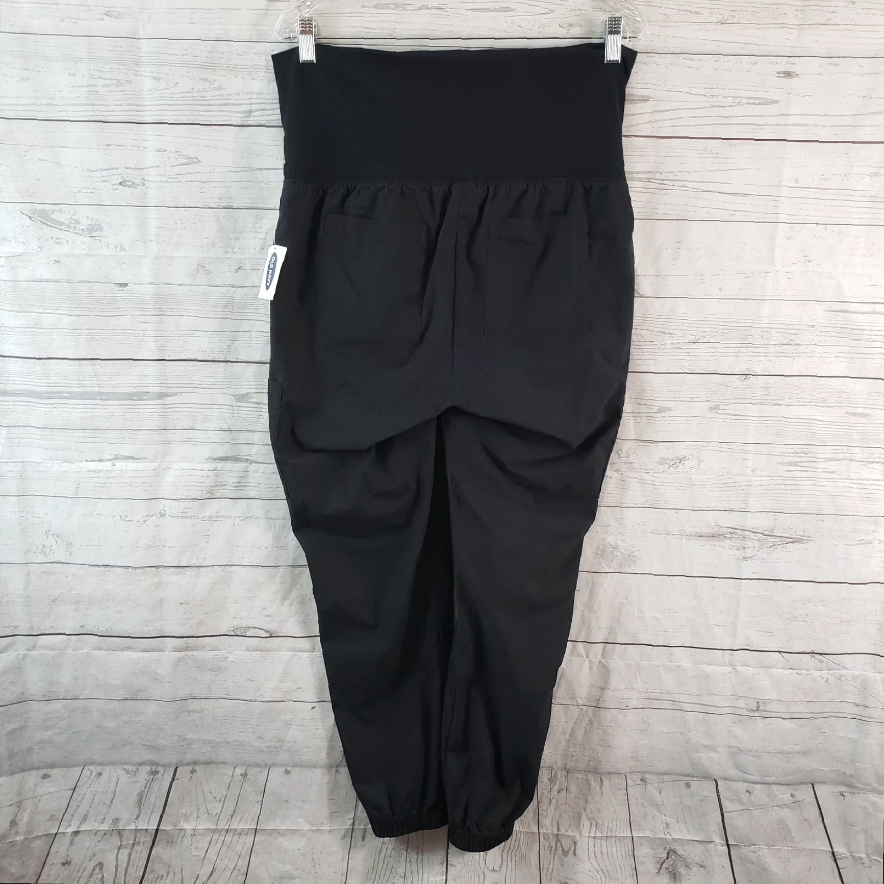 Old Navy Old Navy Womens Maternity Pants Sz Small Black Tapered Drawstring Pull On Size 28" / US 6 / IT 42 - 3 Thumbnail