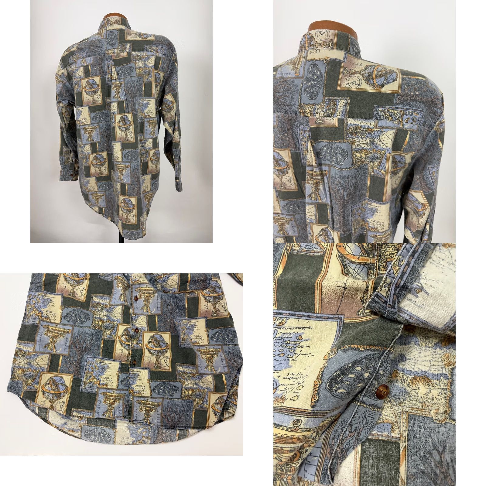 Vintage VINTAGE Cellini Shirt Men M Button-Down Short Sleeve Blue 80s 90s Graphic Print Nautical Retro Size US M / EU 48-50 / 2 - 8 Thumbnail