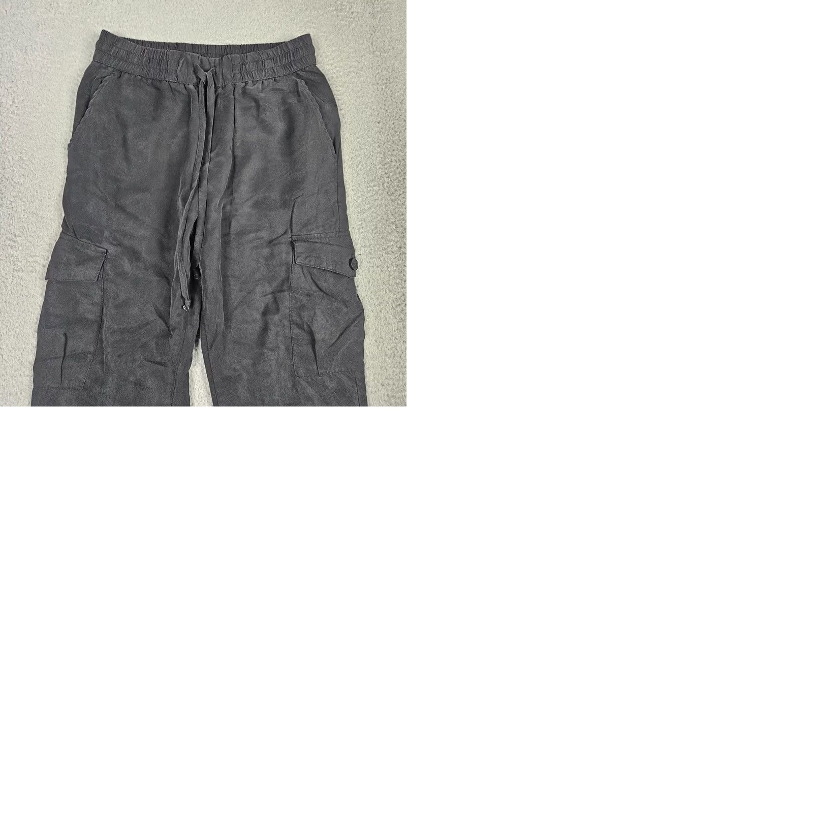 Vintage Dress Forum Women’s Tencel Pull-on Black Jogger Pant S Casual Regular Inseam 23" Size 26 Waist Button Machine Washable Size 28" / US 6 / IT 42 - 9 Thumbnail