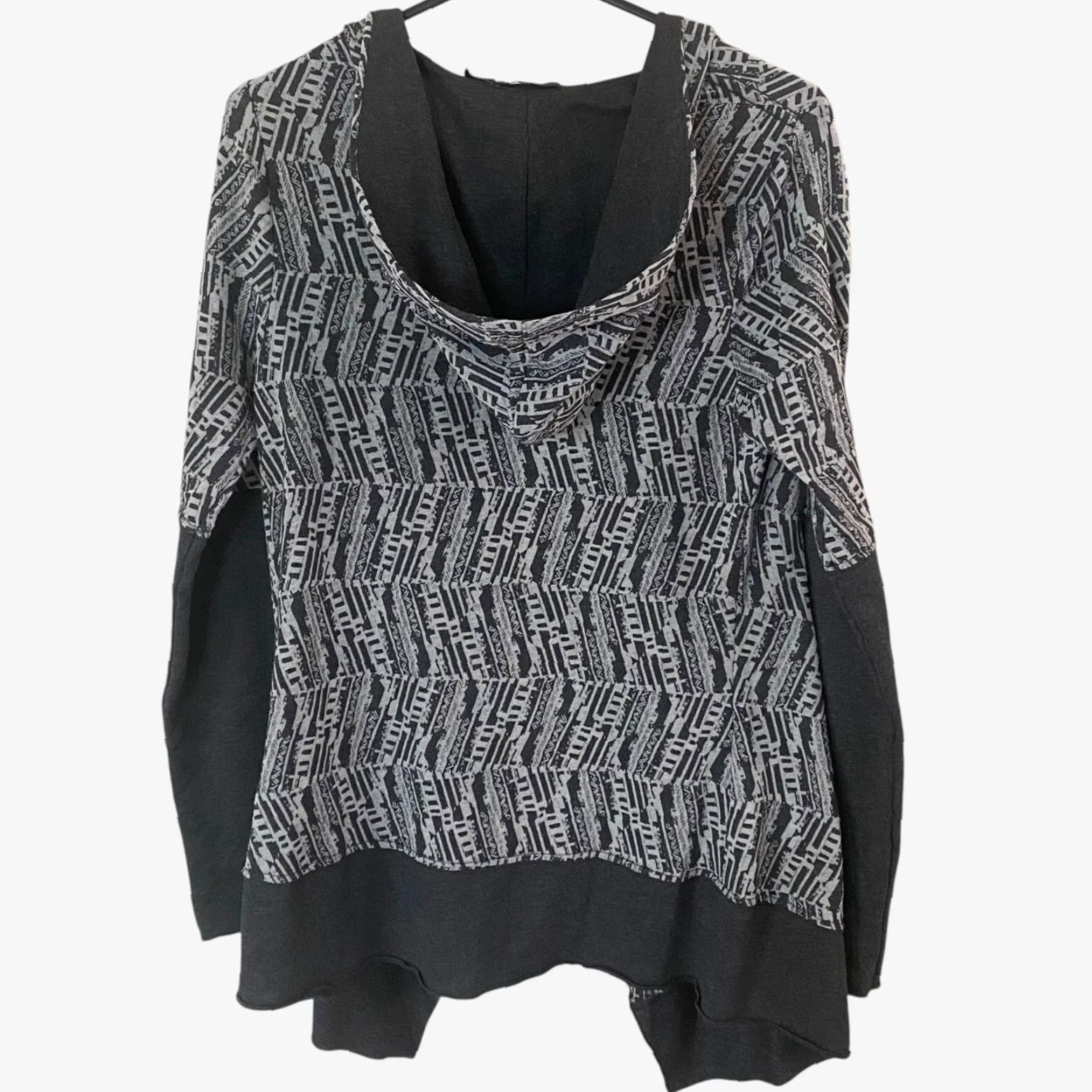Prana Prana Graceful Wrap Cardigan Women's S Lightweight Hooded Open-Front Sweater Gray Bohemian Size S / US 4 / IT 40 - 4 Thumbnail