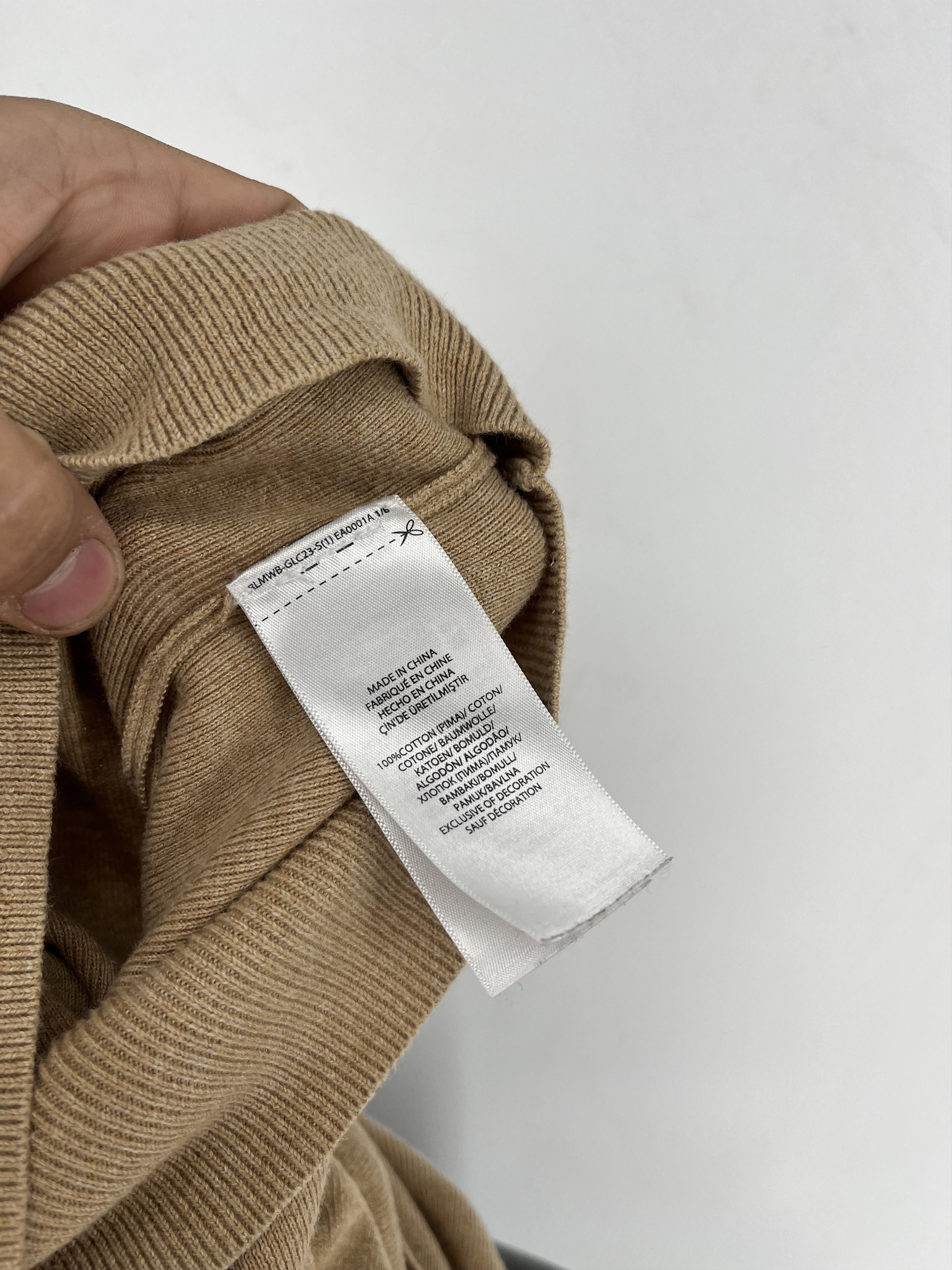 Polo Ralph Lauren Vintage Polo Ralph Lauren V-Neck Sweater 90s beige Size US XL / EU 56 / 4 - 9 Thumbnail