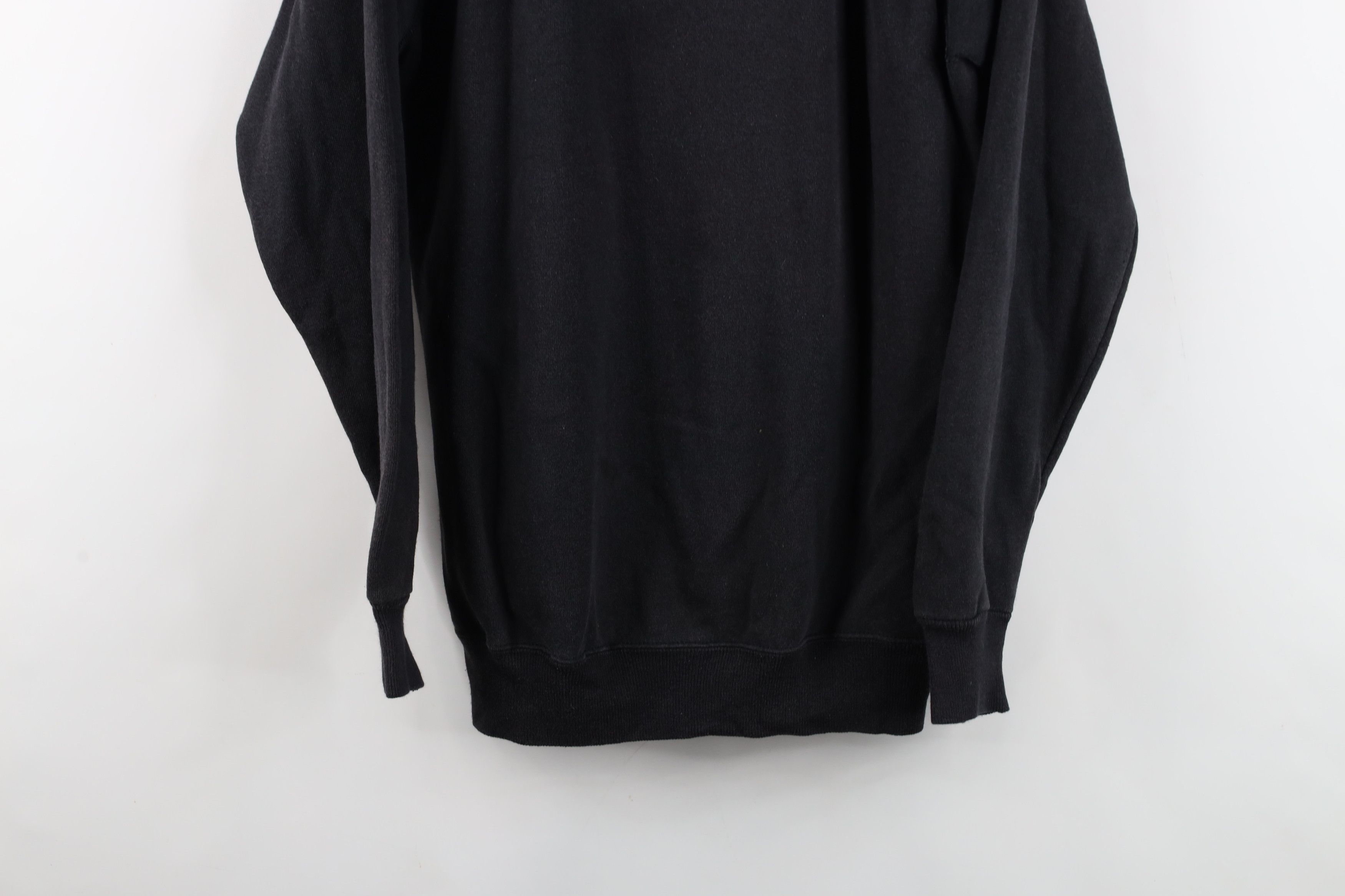 Hanes Vintage 80s 90s Hanes Blank Crewneck Sweatshirt Black USA Size L / US 10 / IT 46 - 3 Thumbnail