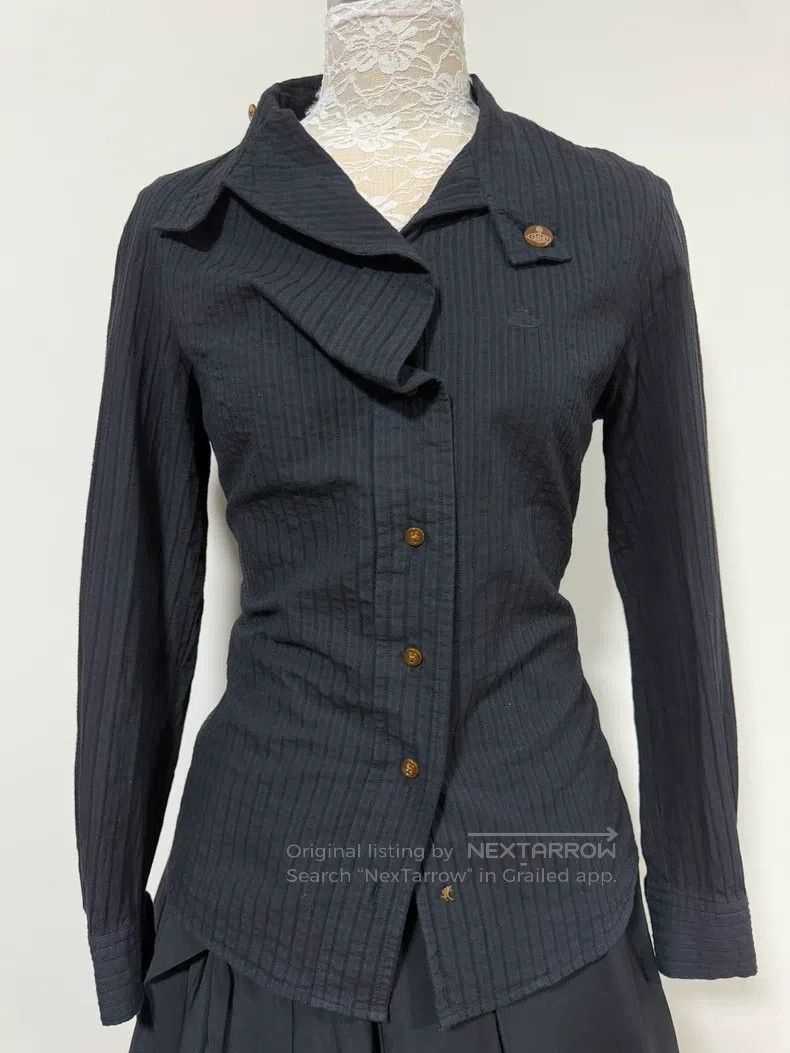 Vivienne Westwood Vivienne Westwood Black three-dimensional striped long-sle Size L / US 10 / IT 46 - 2 Thumbnail