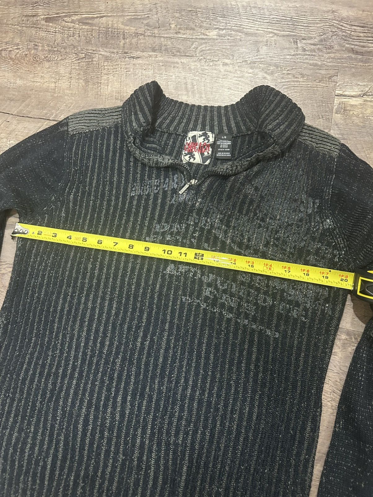 Vintage 🎬 Chicago Y2K Print Quarter-Zip Sweater 🎬 Size US M / EU 48-50 / 2 - 6 Thumbnail