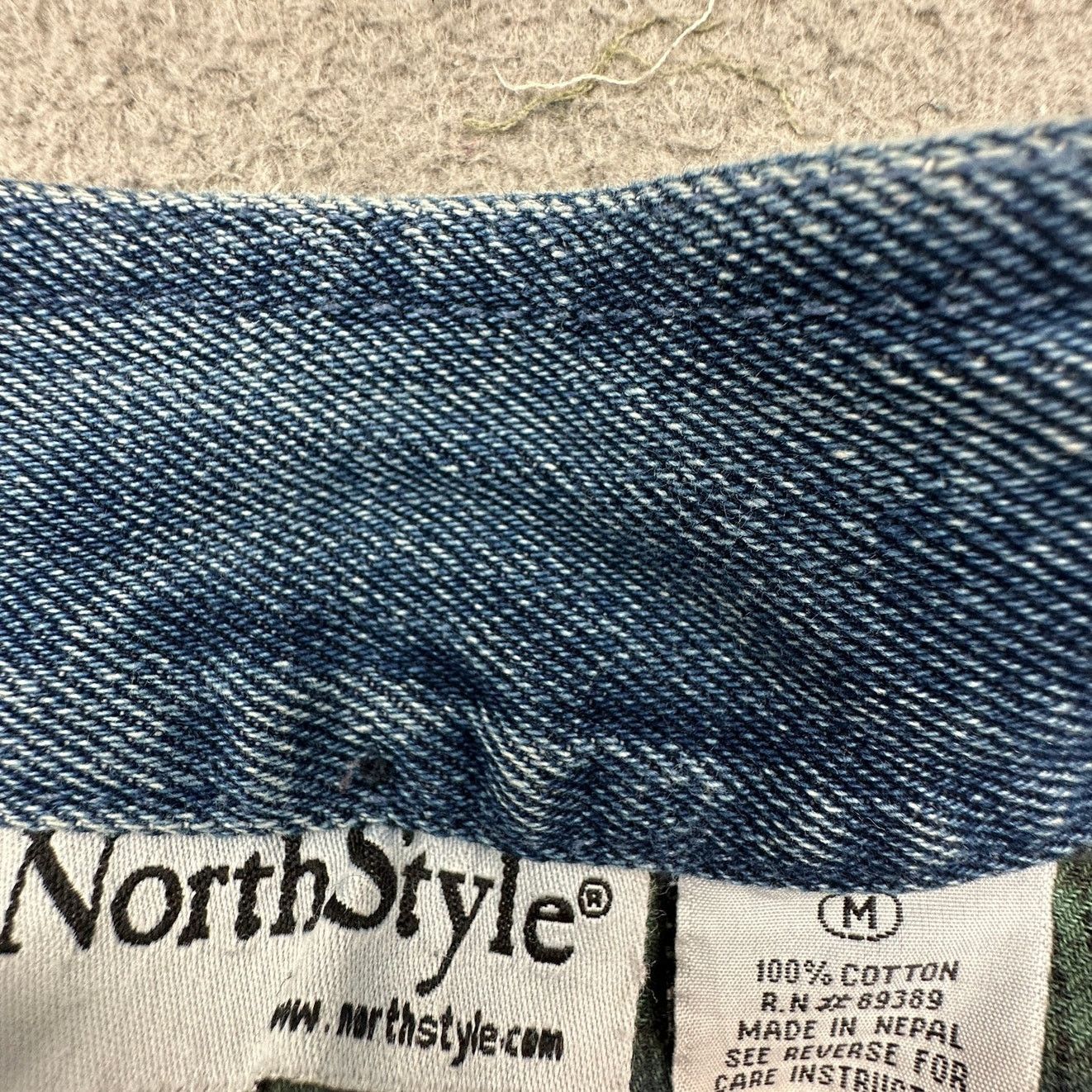 Other VTG North Style Denim Jean Zip Coat Jacket Womens M Flannel Size M / US 6-8 / IT 42-44 - 2 Thumbnail