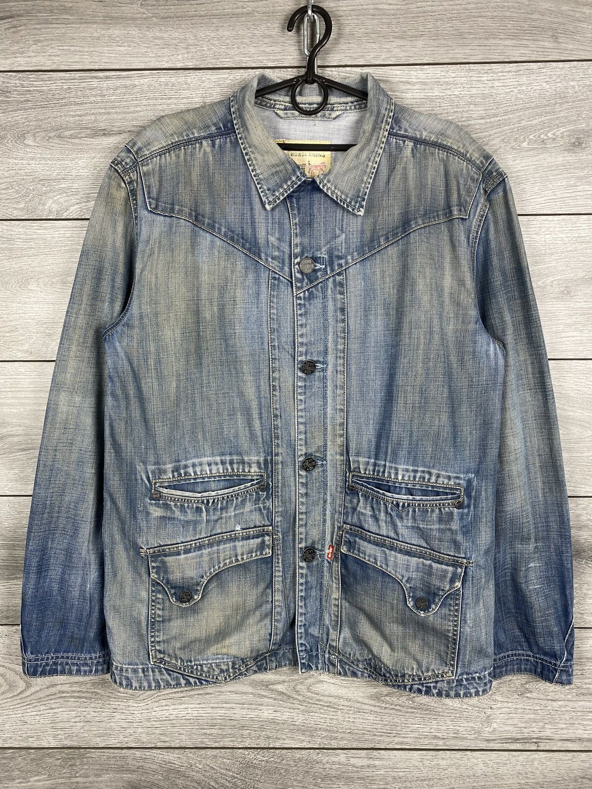 Levi's Mens Vintage Levis Denim Jacket 80s Made in USA Size US L / EU 52-54 / 3 - 1 Thumbnail