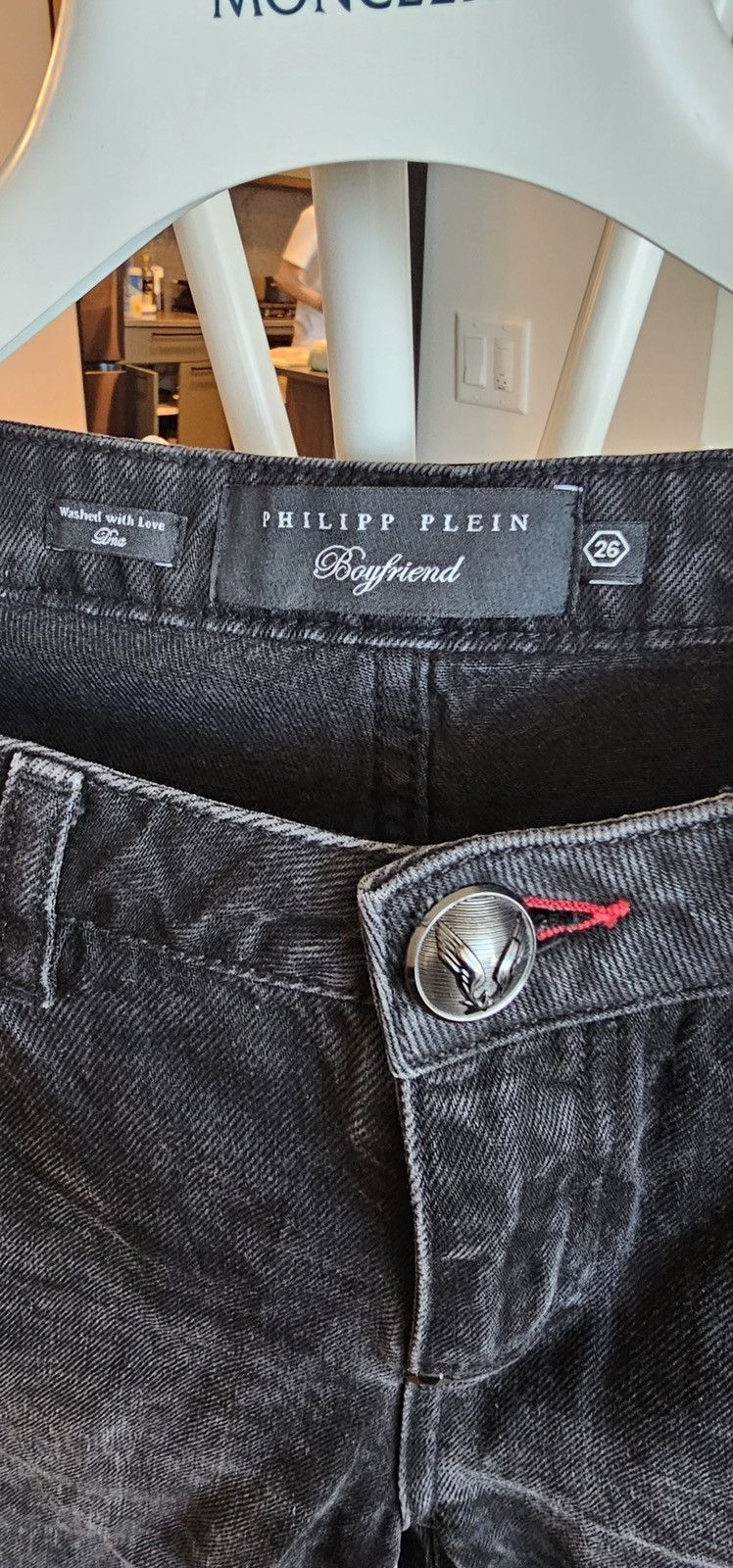 Philipp Plein Philip Plein Black Washed Jeans W26 Boyfriend Fit Size 26" / US 2 / IT 38 - 3 Thumbnail