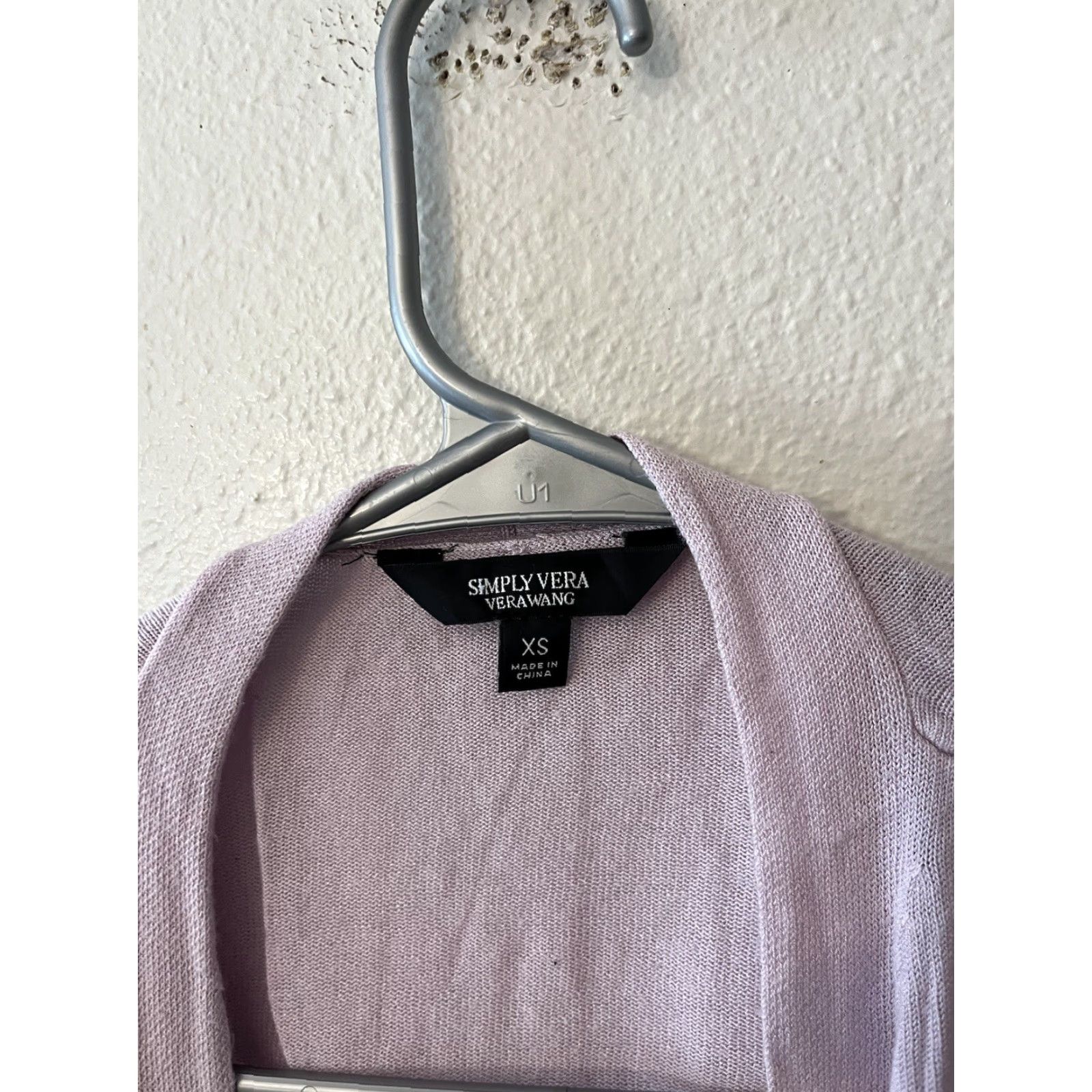Vintage Vera Wang Simply Cardigan Open Front XS Purple Women’s Sweater Open Cardigan Knit Long Sleeve Regular Fit Size XS / US 0-2 / IT 36-38 - 3 Thumbnail