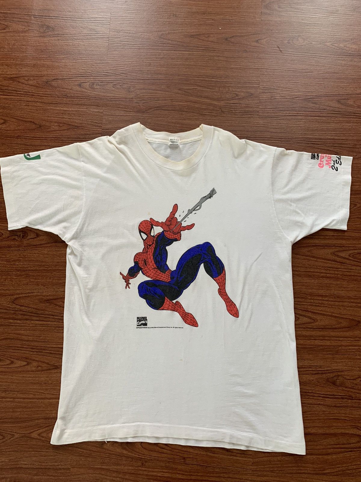 image of Marvel Comics Spiderman in White, Men's (Size XL)