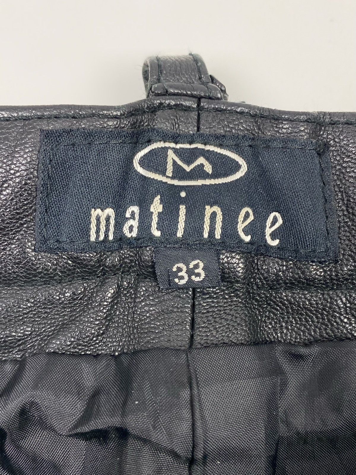 Vintage 1990’s Vintage Matinee Black Leather Biker Pants Size US 33 - 4 Thumbnail