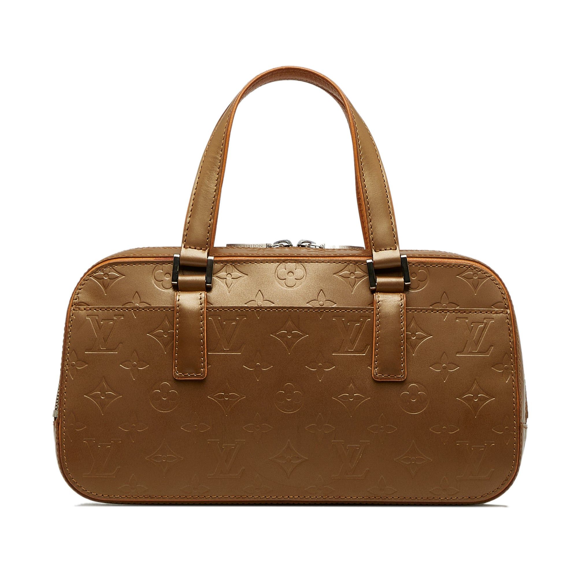 image of Louis Vuitton Monogram Mat Shelton Handbag in Brown, Women's