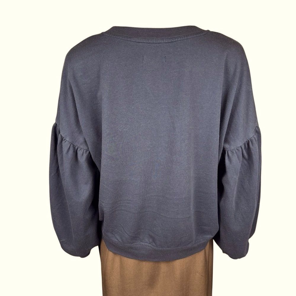 Ugg UGG Black Cotton Crewneck Puff Sleeve Sweatshirt Size S Size S / US 4 / IT 40 - 3 Thumbnail