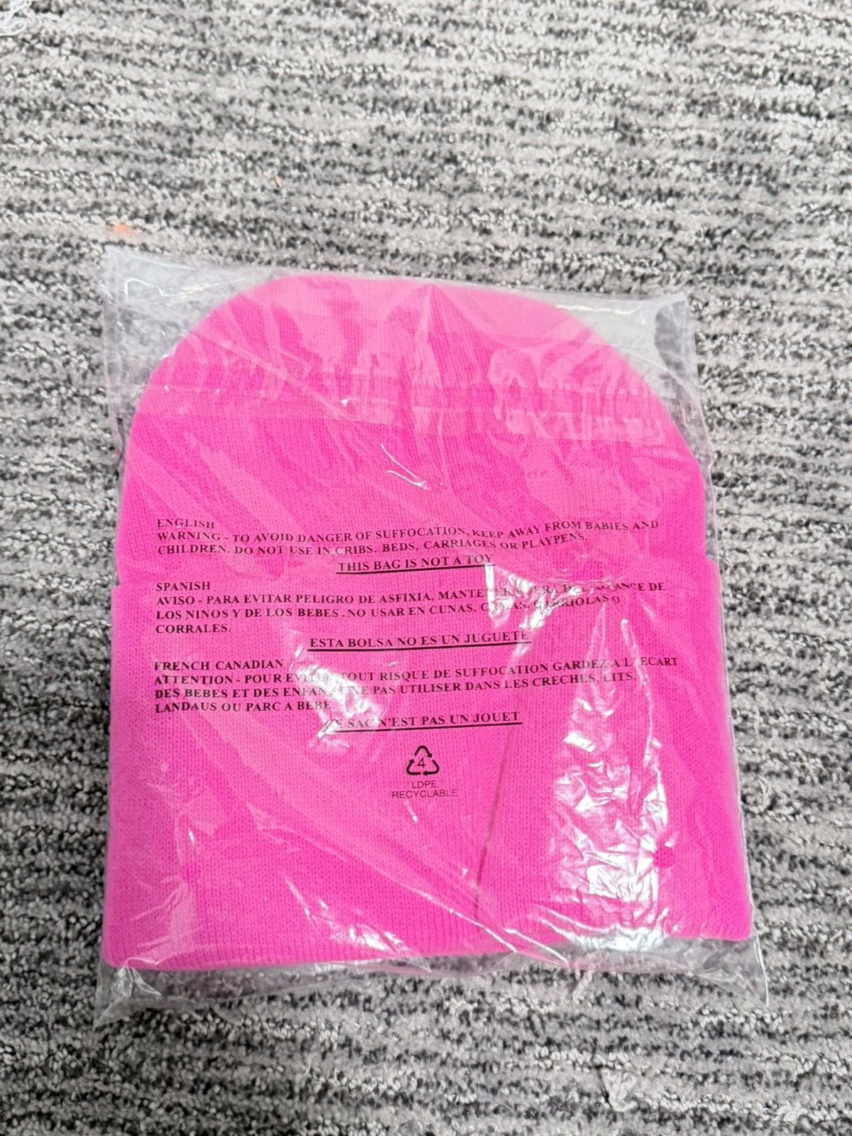 Kim Krueger Pink kim kruger barcode beanie Size ONE SIZE - 2 Thumbnail