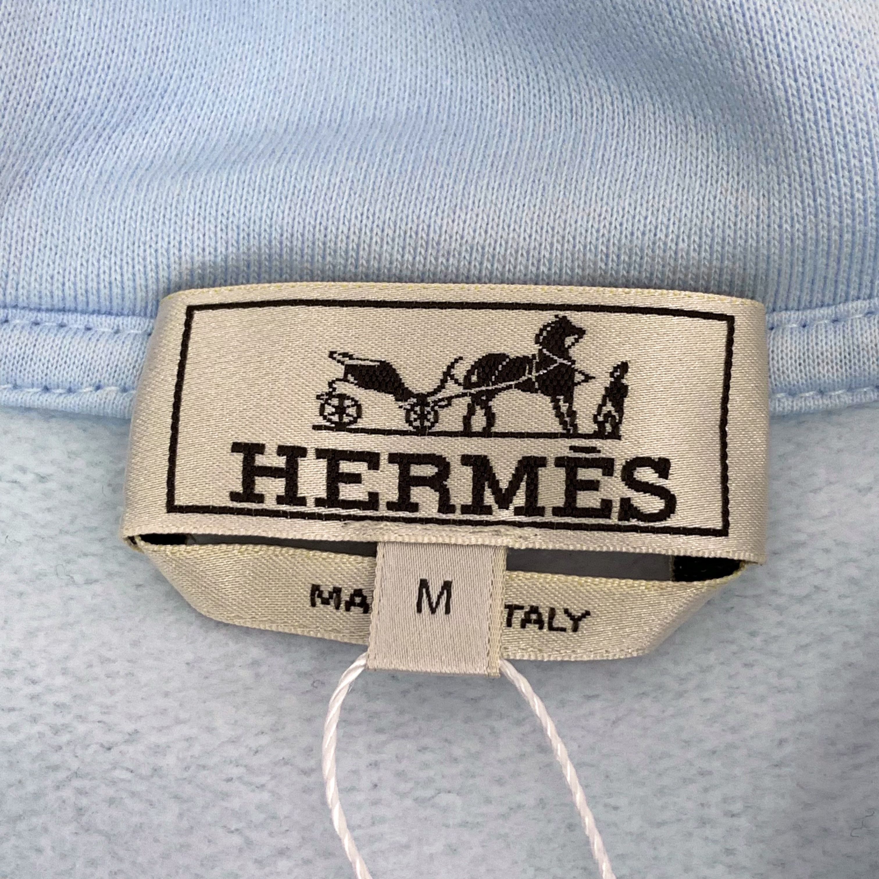 Hermes Hermès Half-Zip Hoodie Light Blue (M) Size US M / EU 48-50 / 2 - 5 Thumbnail