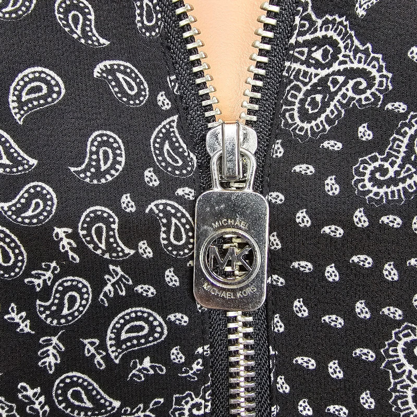 Michael Kors Michael Kors Blouse Paisley Grommet & Tie Sleeve Zip Front S Size S / US 4 / IT 40 - 5 Thumbnail