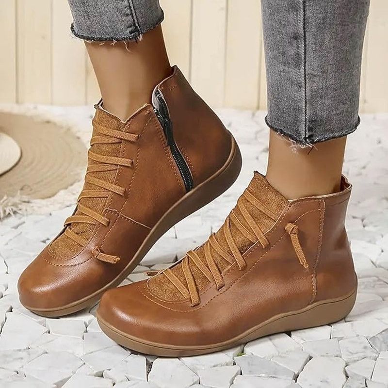 Other Ankle Boots Brown Round Toe Casual Comfortable Ligh Size US 9 / IT 39 - 10 Thumbnail