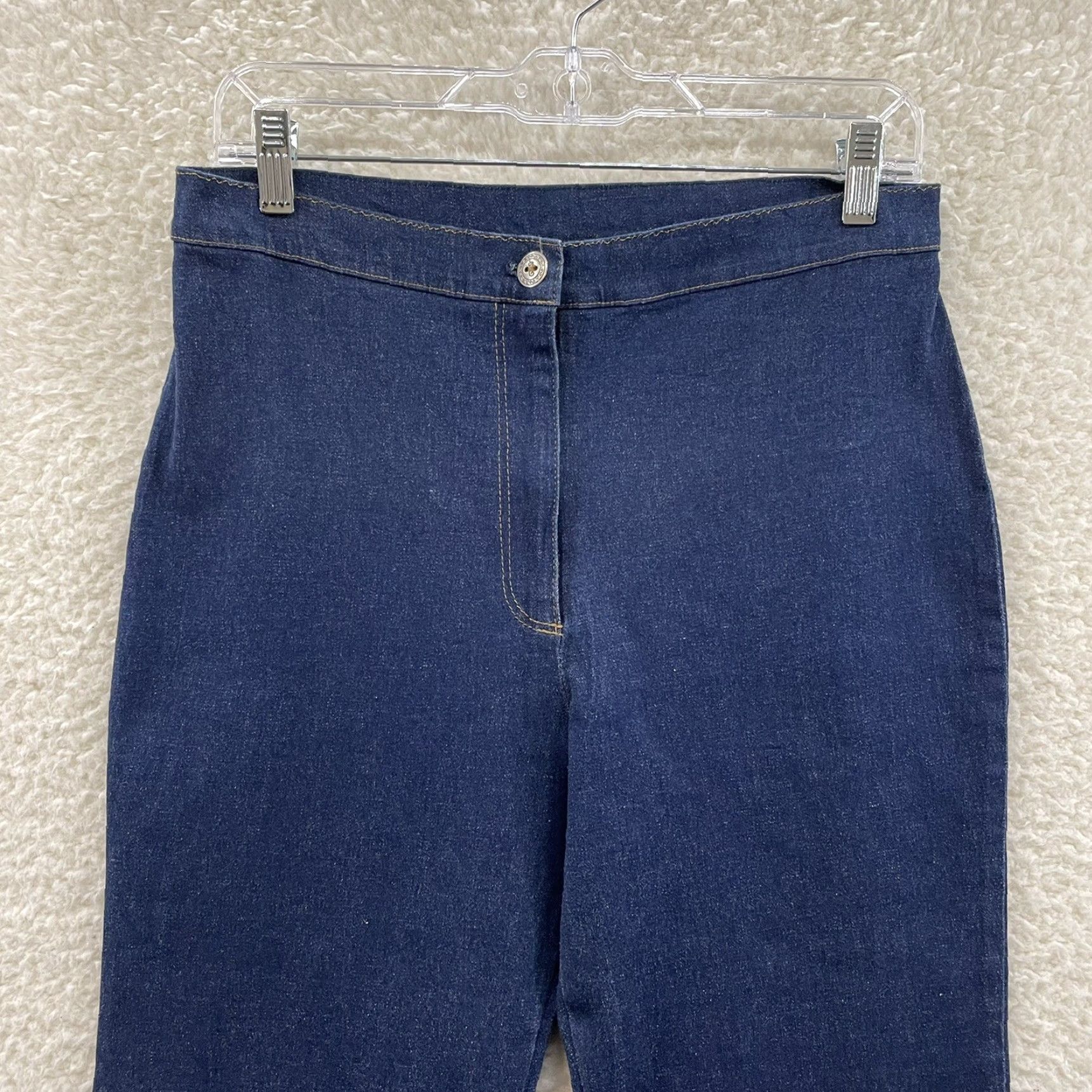 Vintage VINTAGE 90s Y2K Jeans 12 30 Lace-Up Bootcut Flare High Waisted 70s Boho Festival Jeans Womens M 30" Blue Too Hot Size 34" / US 12 / IT 48 - 3 Thumbnail