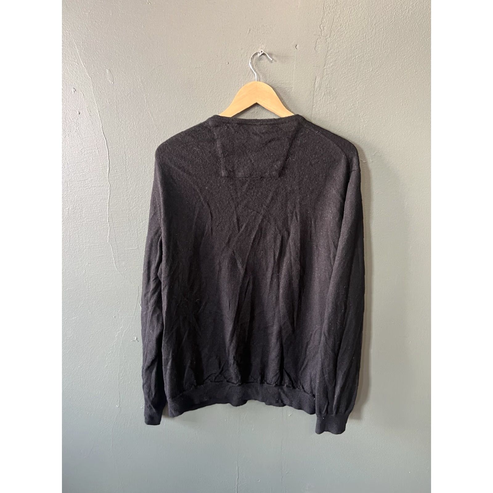 Calvin Klein Calvin Klein Sweater V-Neck Wool Blend Men’s XL Black Size US XL / EU 56 / 4 - 2 Thumbnail