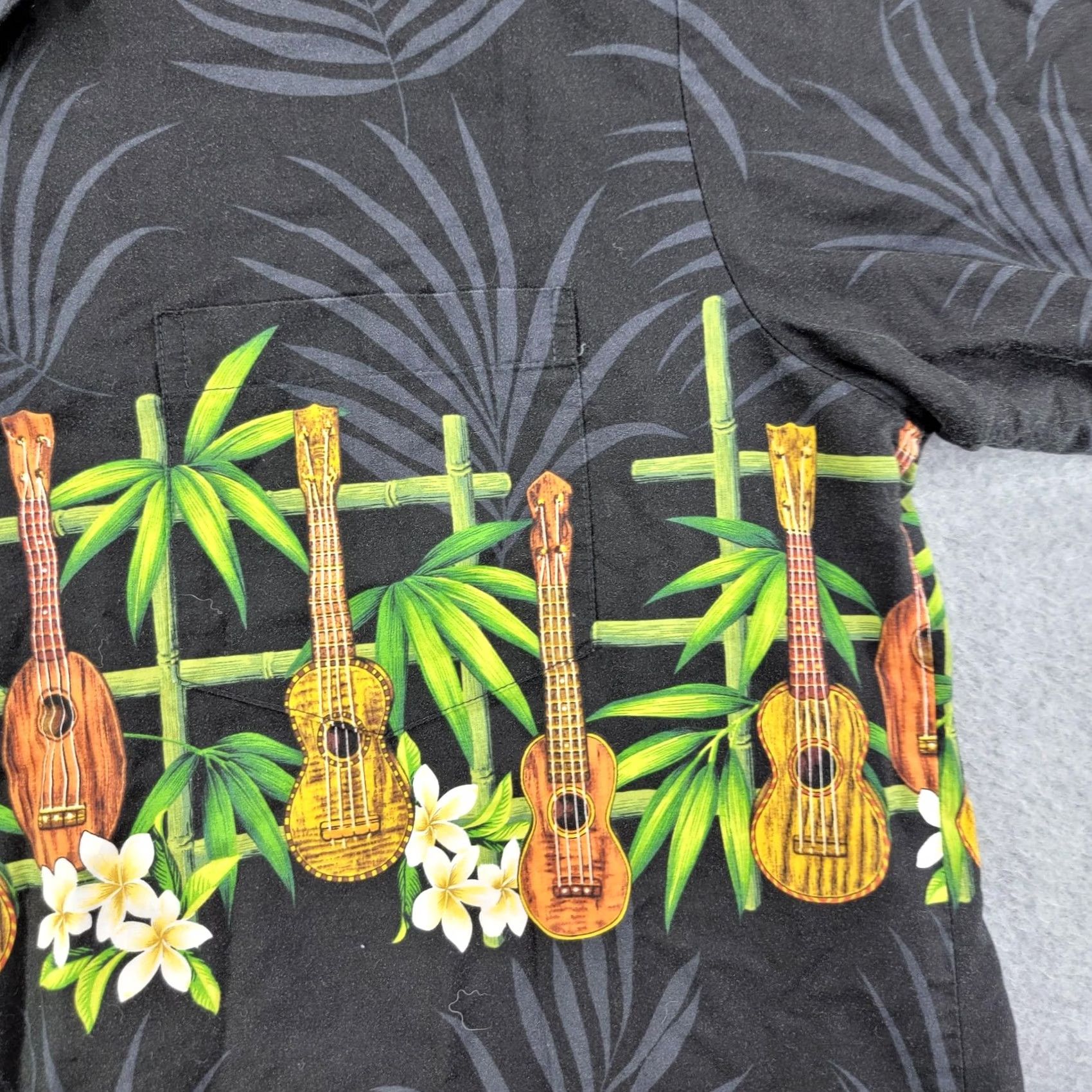 Vintage VINTAGE Pacific Legend Apparel Shirt Mens XL Black Ukulele Hawaiian Aloha Music Print Size US XL / EU 56 / 4 - 4 Thumbnail
