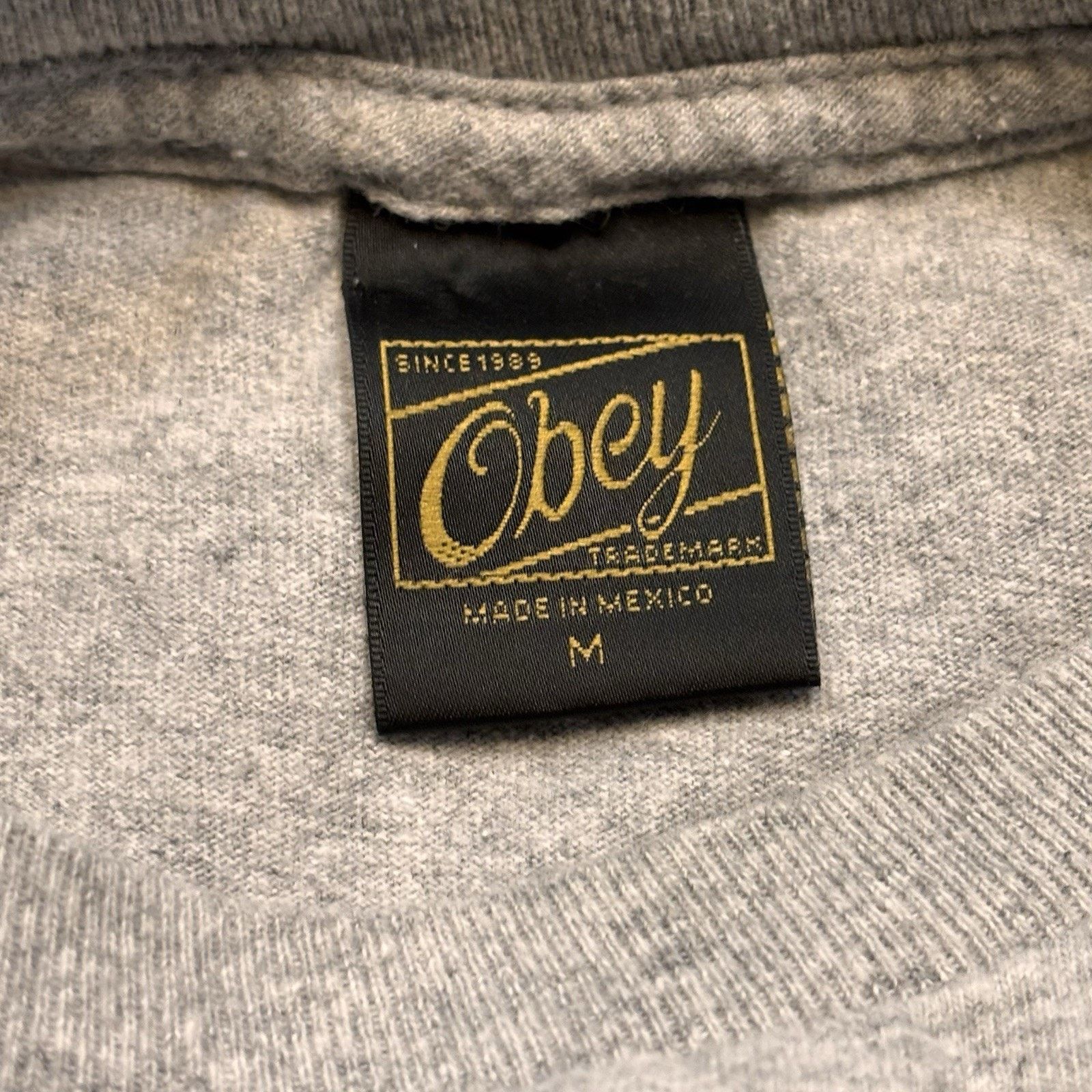 Obey OBEY Heather Gray Logo Graphic Tee Short Sleeve Mens Medium Size US M / EU 48-50 / 2 - 5 Thumbnail