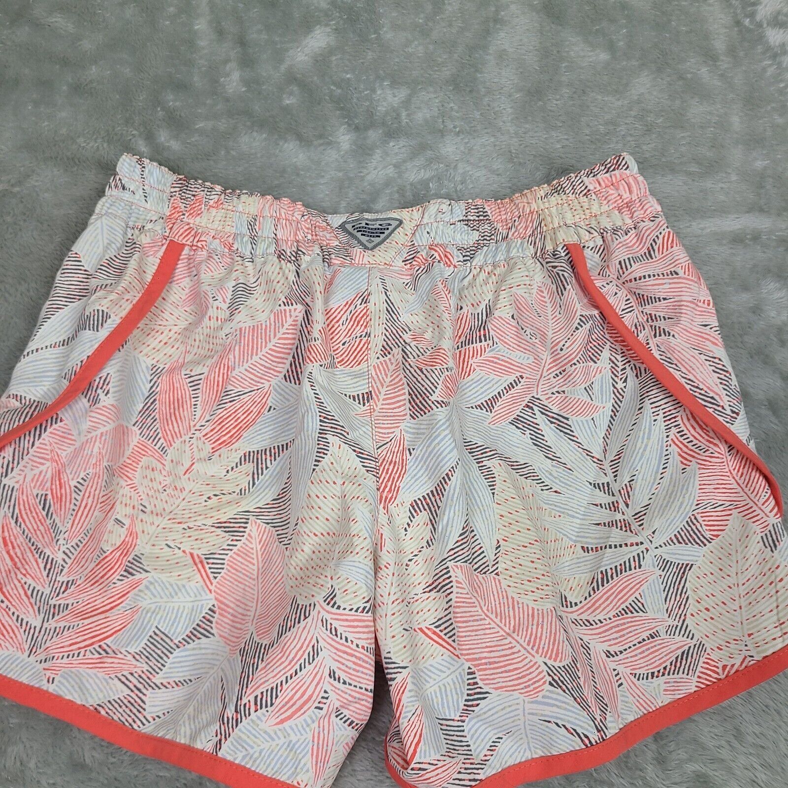 Columbia Columbia PFG Tropical Print Shorts Women's Size Small Orange Size 29" - 2 Thumbnail