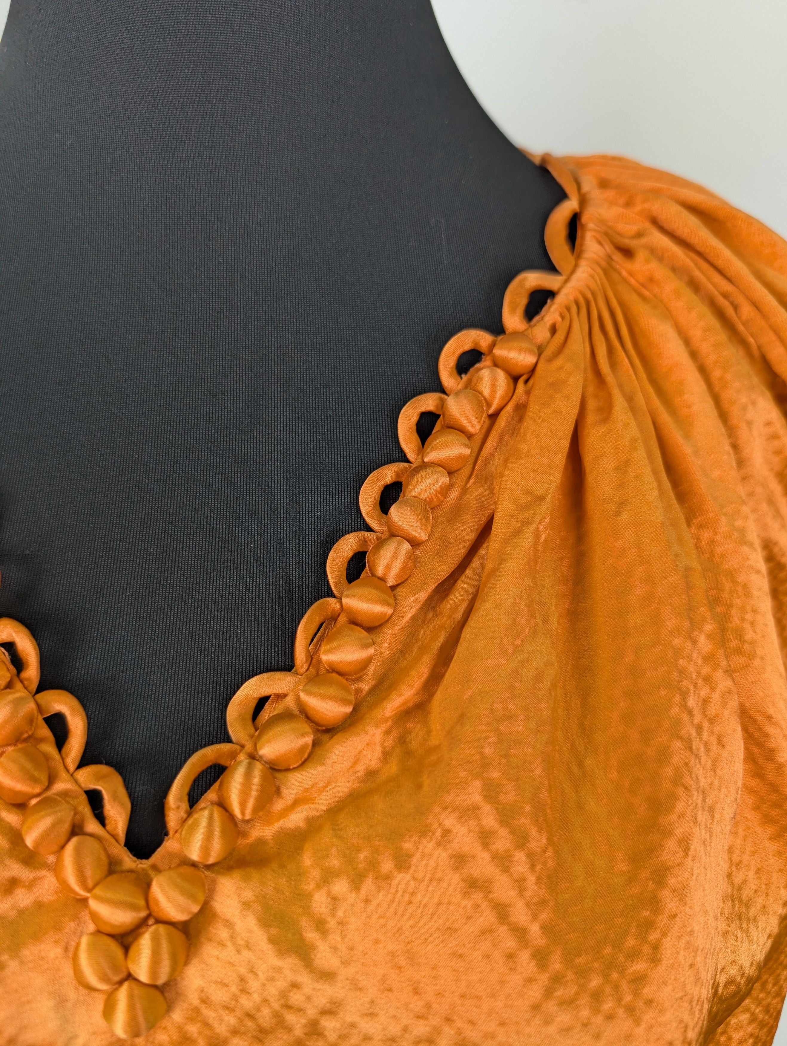 3.1 Phillip Lim 3.1 Philip Lim Orange Puff Shoulders Top Size XS / US 0-2 / IT 36-38 - 3 Thumbnail