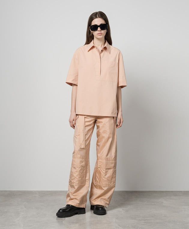 Jil Sander o1w1db10825 Cargo Pants in Beige Size 27" / US 4 / IT 40 - 2 Thumbnail