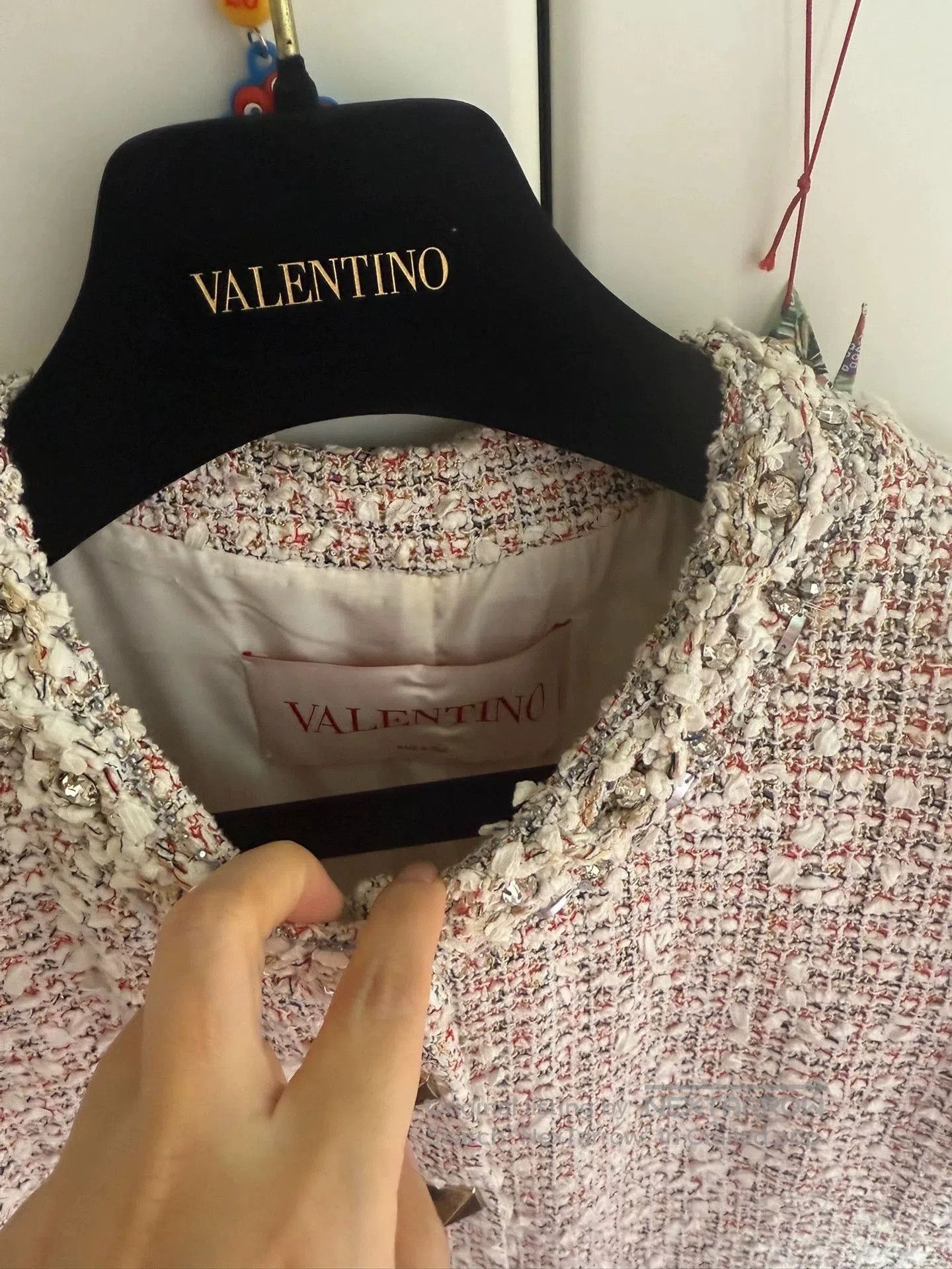 Valentino Valentino Tweed Dress with Studs. Size US 26 / EU 42 - 3 Thumbnail