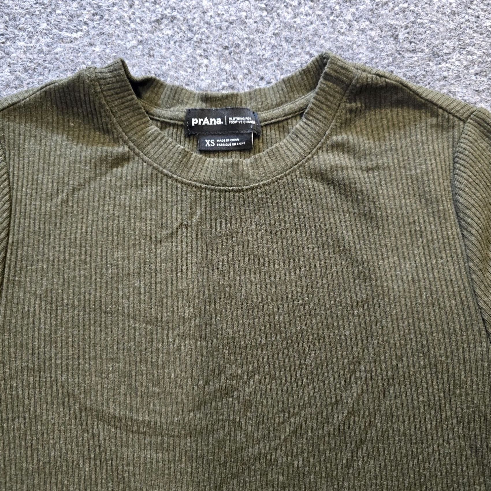 Prana prAna Cap Womens XS Green Top Size Ribbed Short Sleeve Soft Stretch Capsule Casual Size XS / US 0-2 / IT 36-38 - 2 Thumbnail
