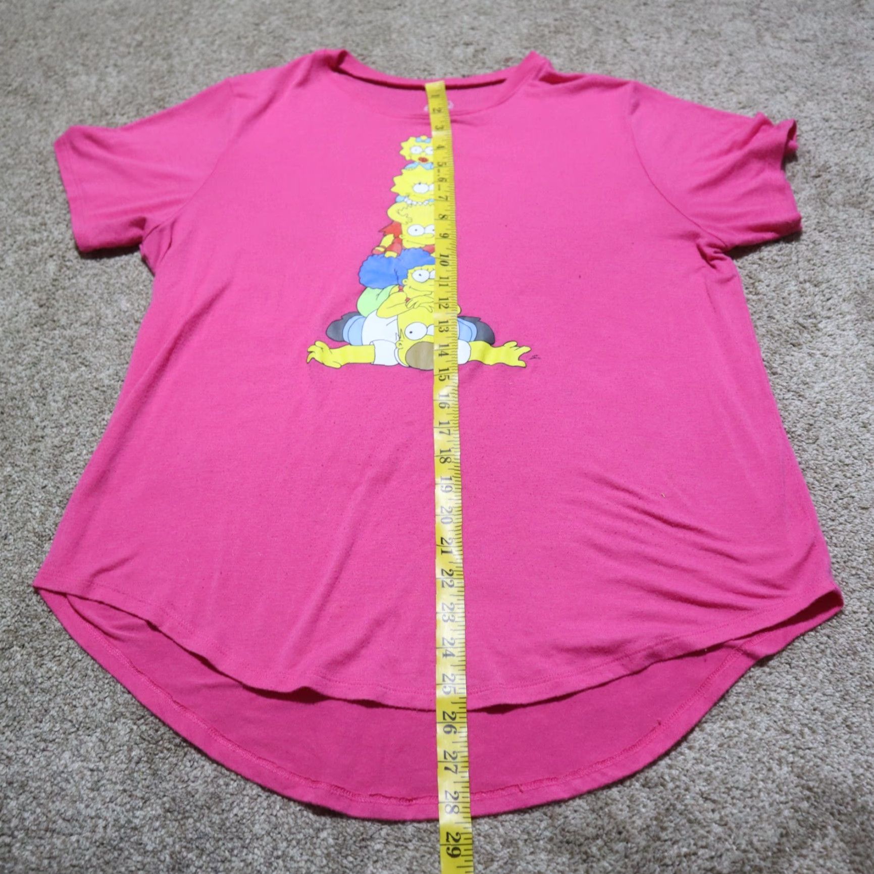Vintage VINTAGE The Simpsons Pink Short Sleeve Tee T-Shirt Adult Women's 2XL Pink Shirt Womens Nike Size XXL / US 16-18 / IT 52-54 - 6 Thumbnail
