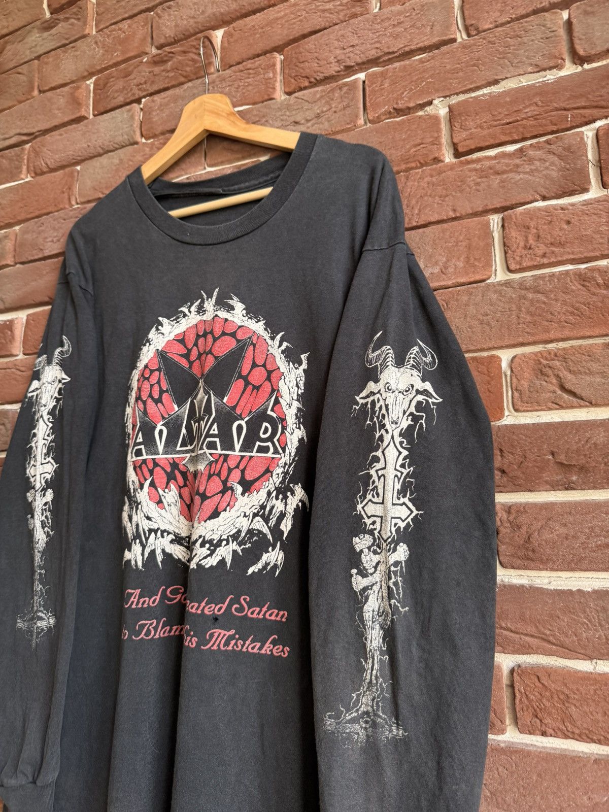 Band Tees Rare 90s Altar Youth Against Vintage Band Black Metal Tee XL Size US XL / EU 56 / 4 - 3 Thumbnail