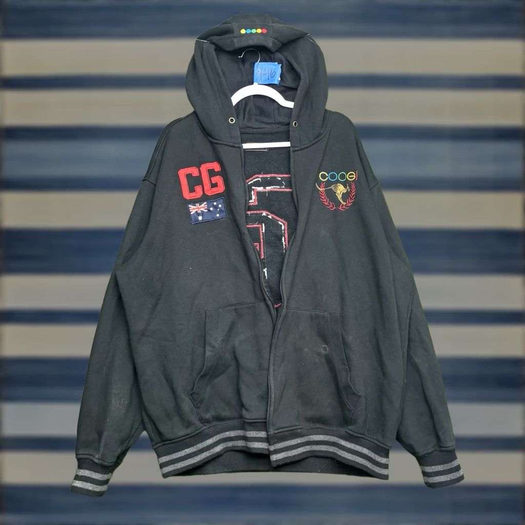 Coogi COOGI Hoodie Mens 4XL Australia Kangaroo Black Y2K 2000s 90s Skater Full Zip Hooded Pockets Crew Neck Zip Size US XXL / EU 58 / 5 - 1 Thumbnail