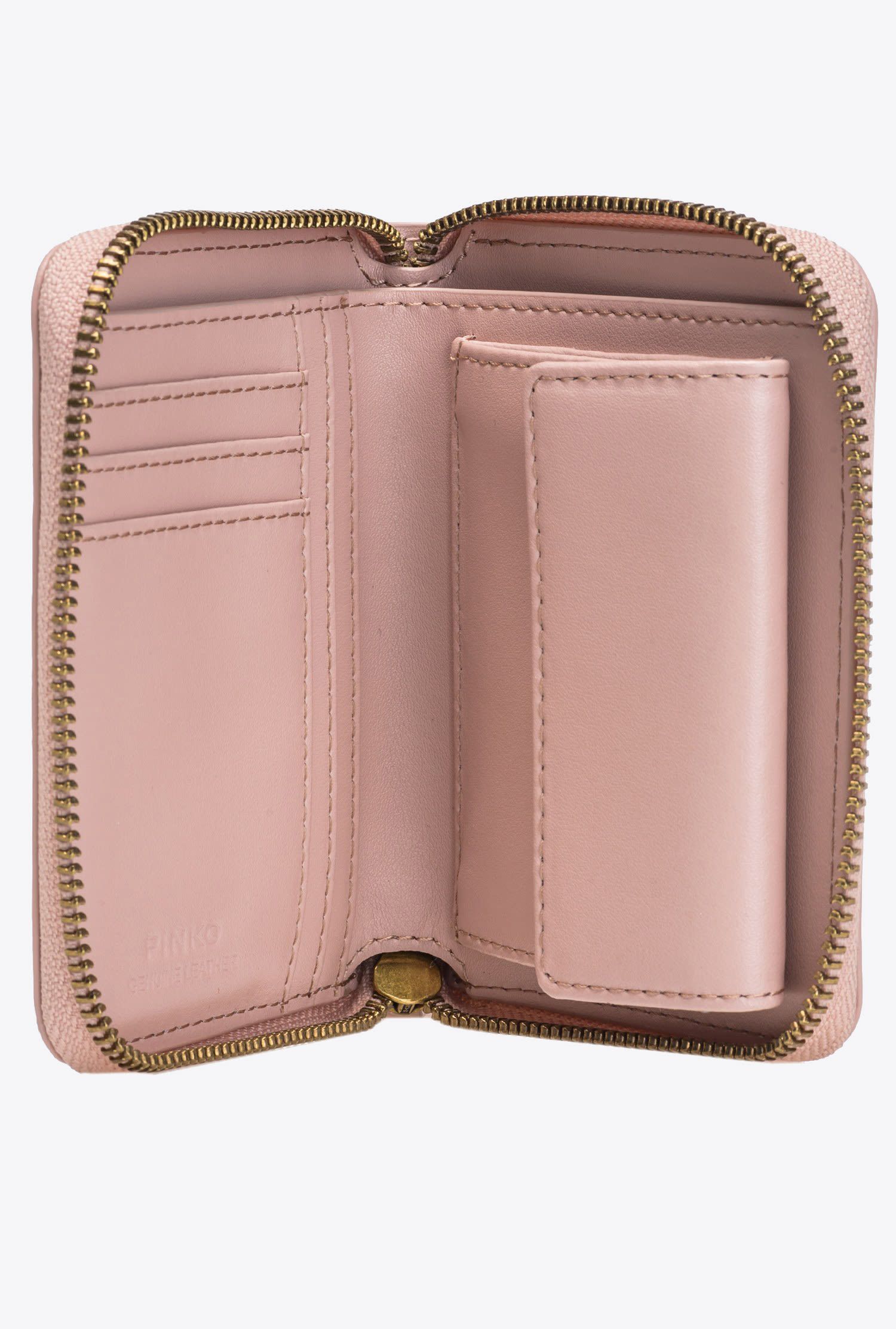 Pinko o1s22i1n0824 Size: OS / Leather Zip-Around Wallet in Pink Size ONE SIZE - 3 Thumbnail