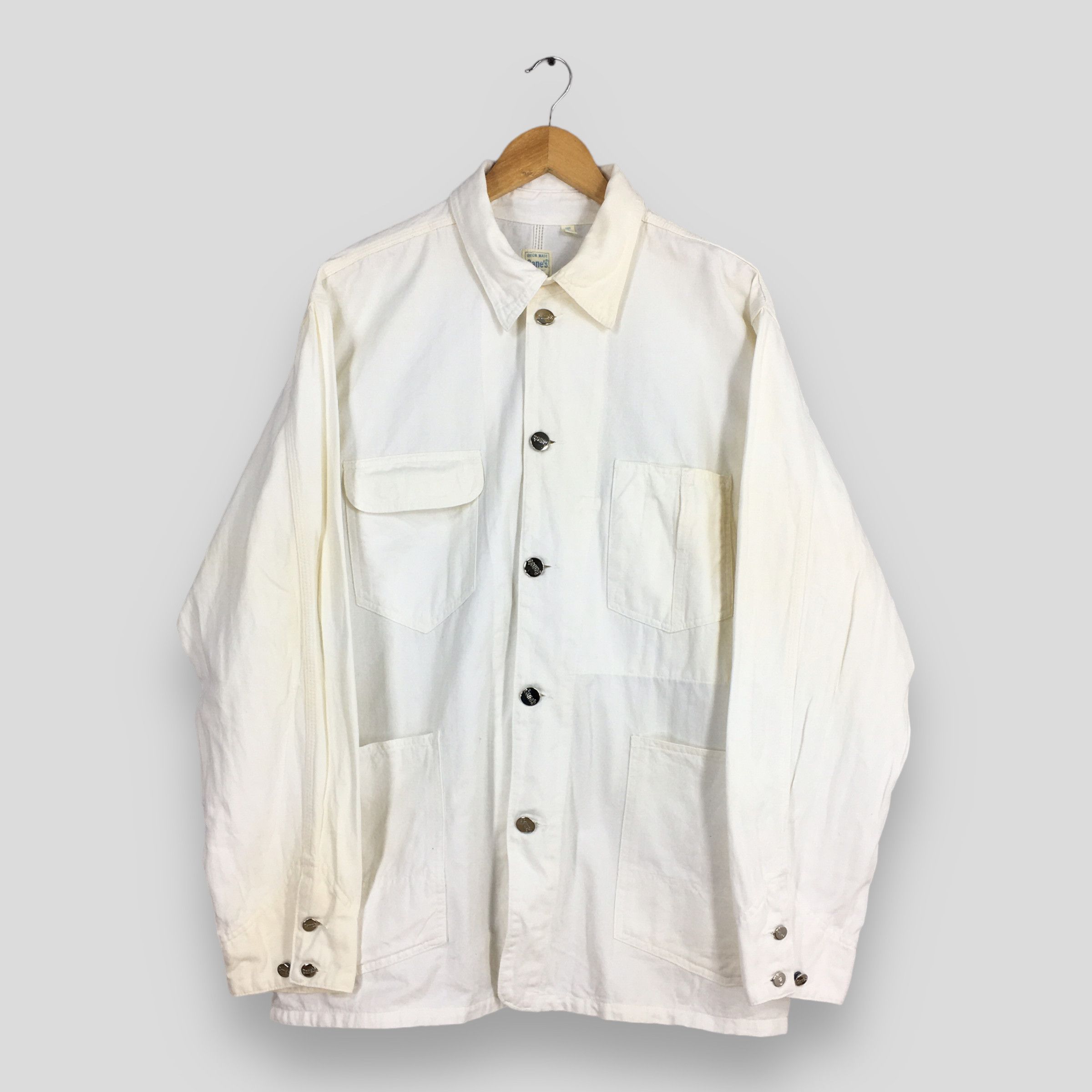Sugar Cane 80s Sugar Cane's Workers Jeans White Casual Jacket Large Size US L / EU 52-54 / 3 - 1 Thumbnail