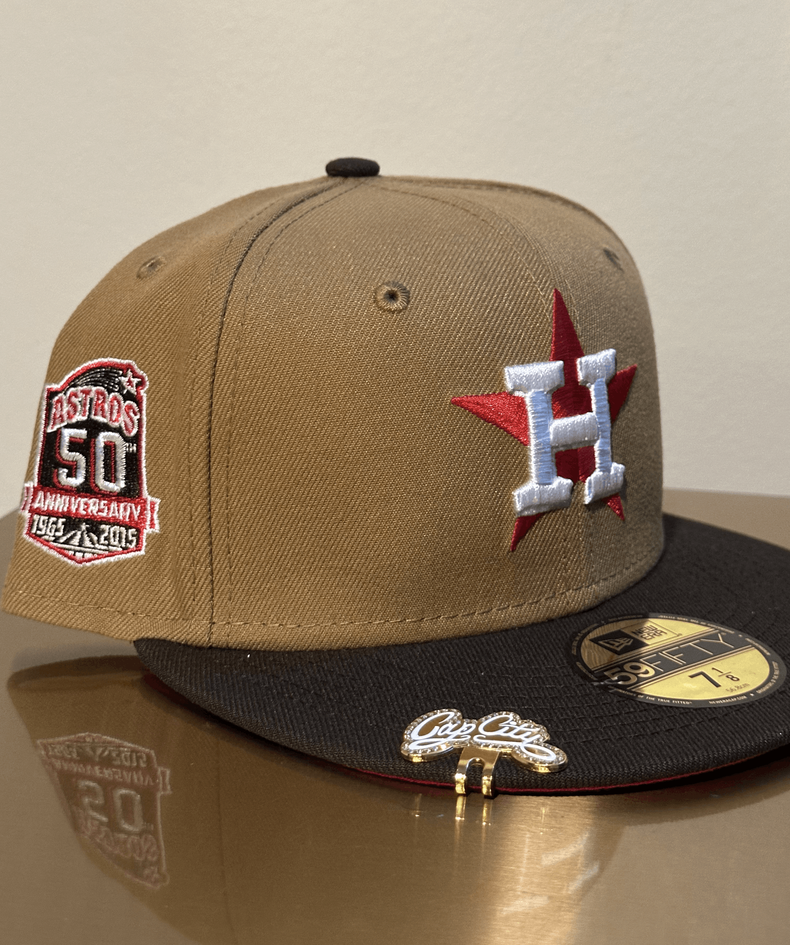 New Era Houston Astros RARE Cap City New Era Fitted 7 1/8 Size ONE SIZE - 2 Thumbnail