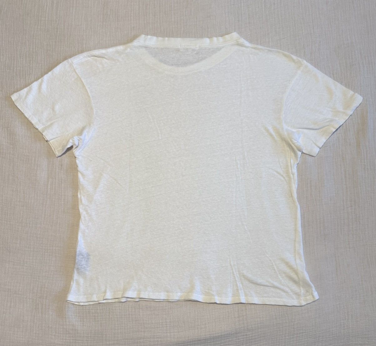 Second/Layer Loose Knit Oversized White Tee 100% Cotton Size US M / EU 48-50 / 2 - 4 Thumbnail