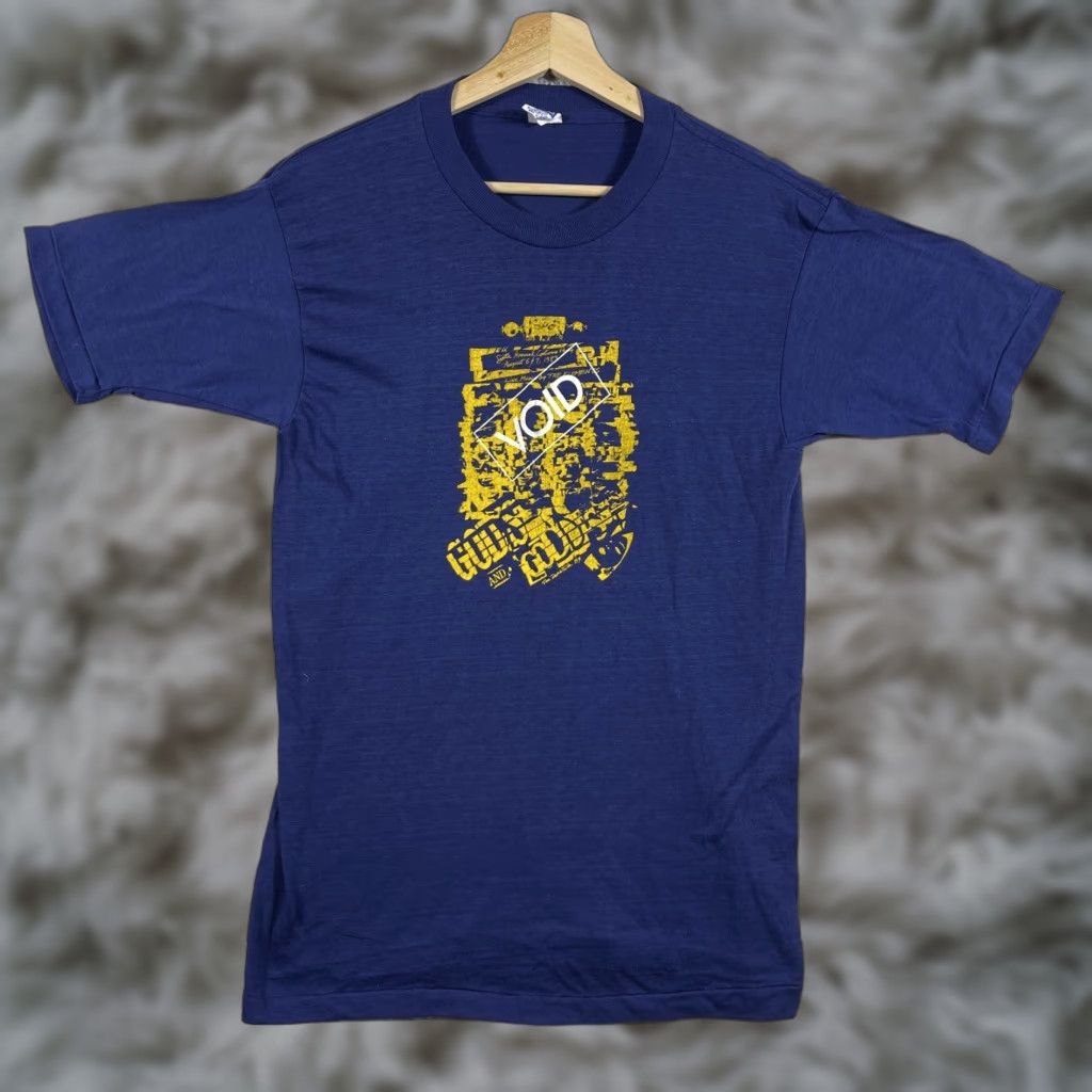 Vintage VINTAGE Healthknit T-Shirt Punk 80s Void Band Adult Large Blue USA Shirt Men Regular Size L Short Sleeve Crew Neck Graphic Print Size US L / EU 52-54 / 3 - 1 Thumbnail