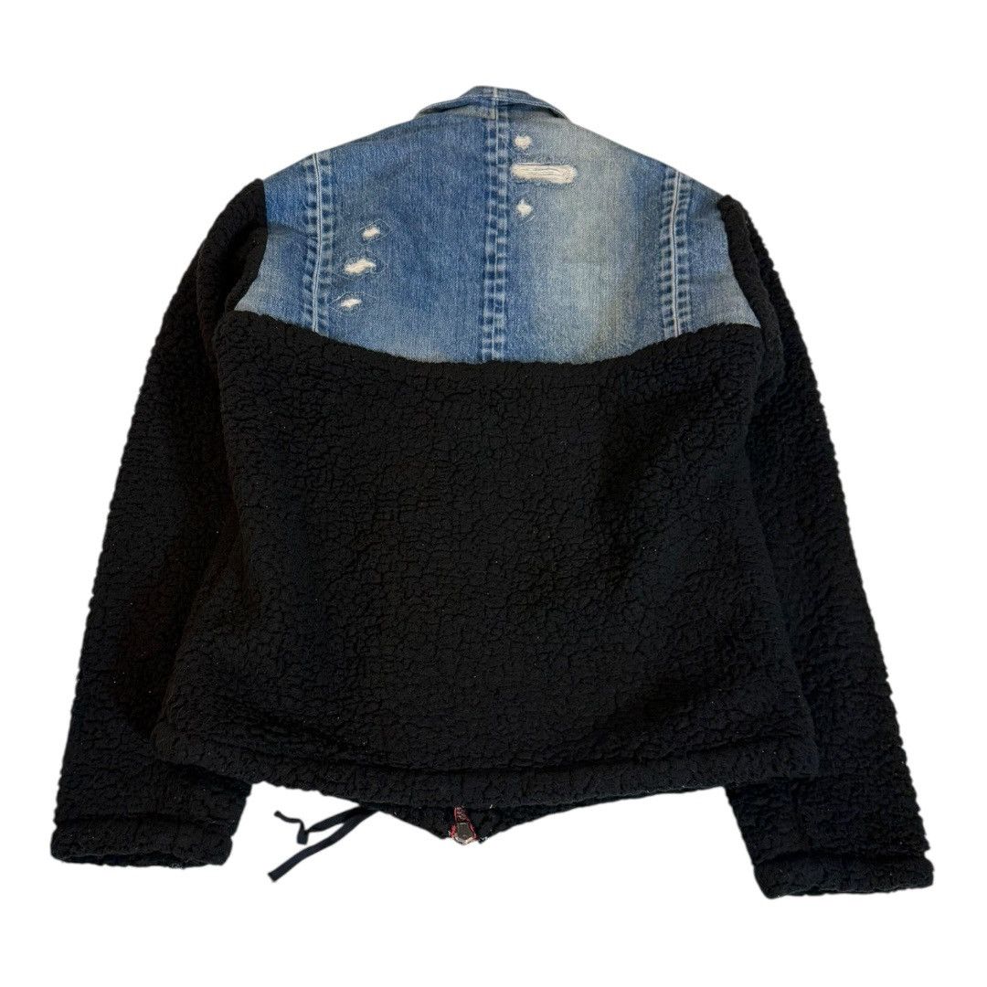 Greg Lauren Greg Lauren Repaired Denim Black Sherpa Double Zip 2 Size US M / EU 48-50 / 2 - 2 Thumbnail