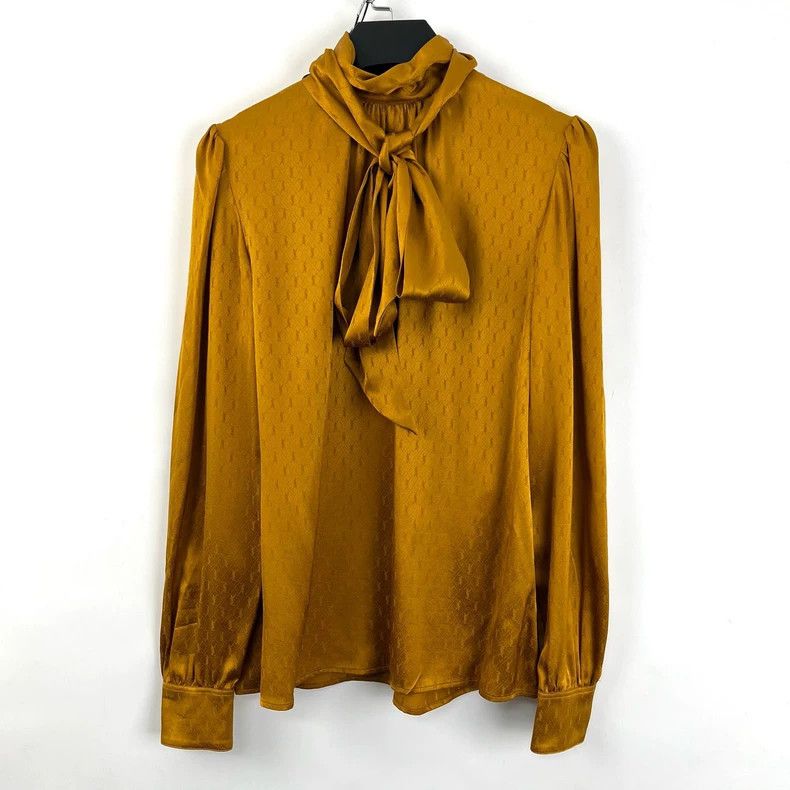 Saint Laurent Paris Saint Laurent Paris monogrammed ribbon design shirt 2504-N Size XXS / US 00 / IT 34 - 2 Thumbnail