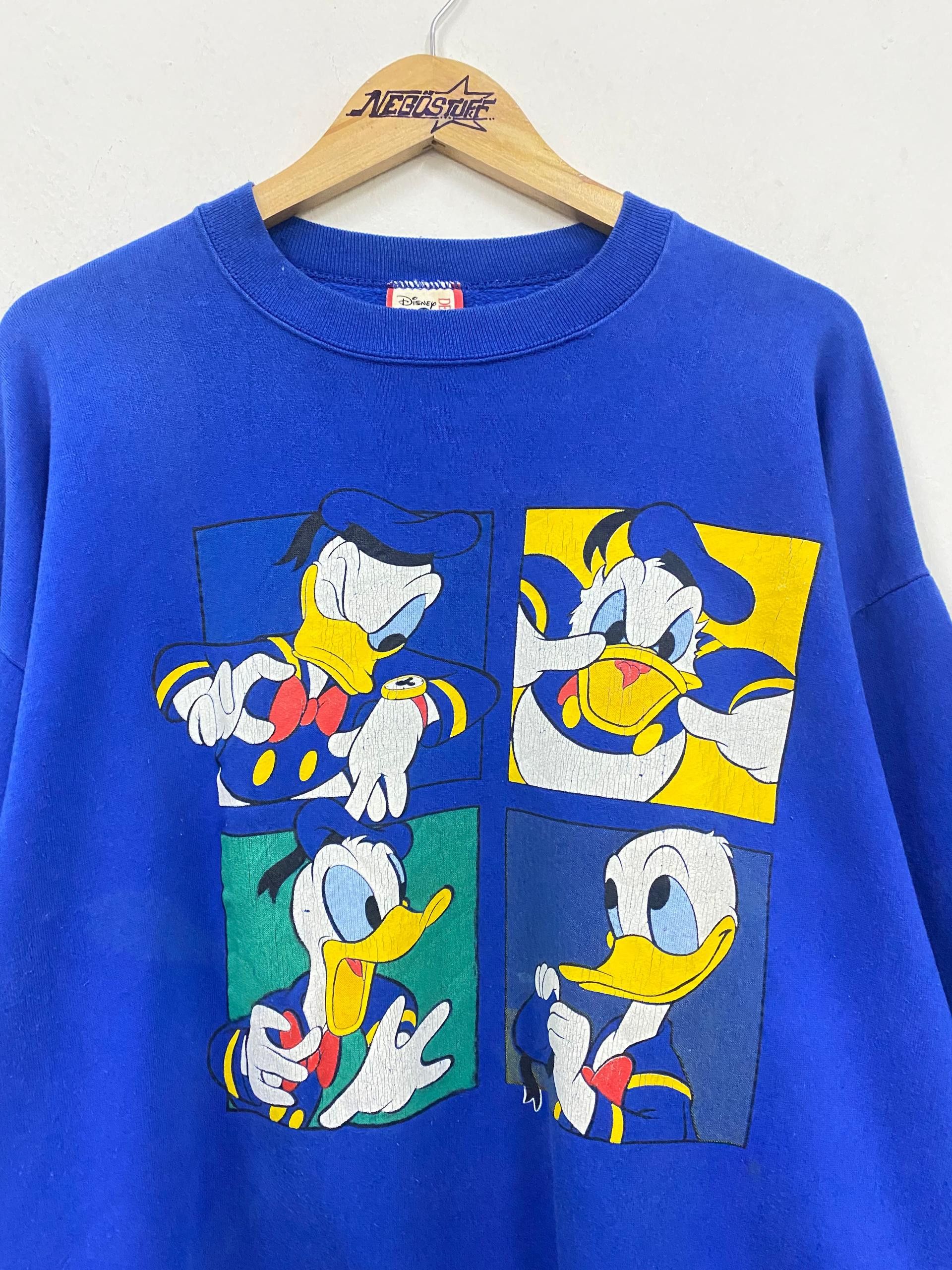 Vintage Vintage 90s Donald Duck Disney sweatshirt Size US XL / EU 56 / 4 - 2 Thumbnail