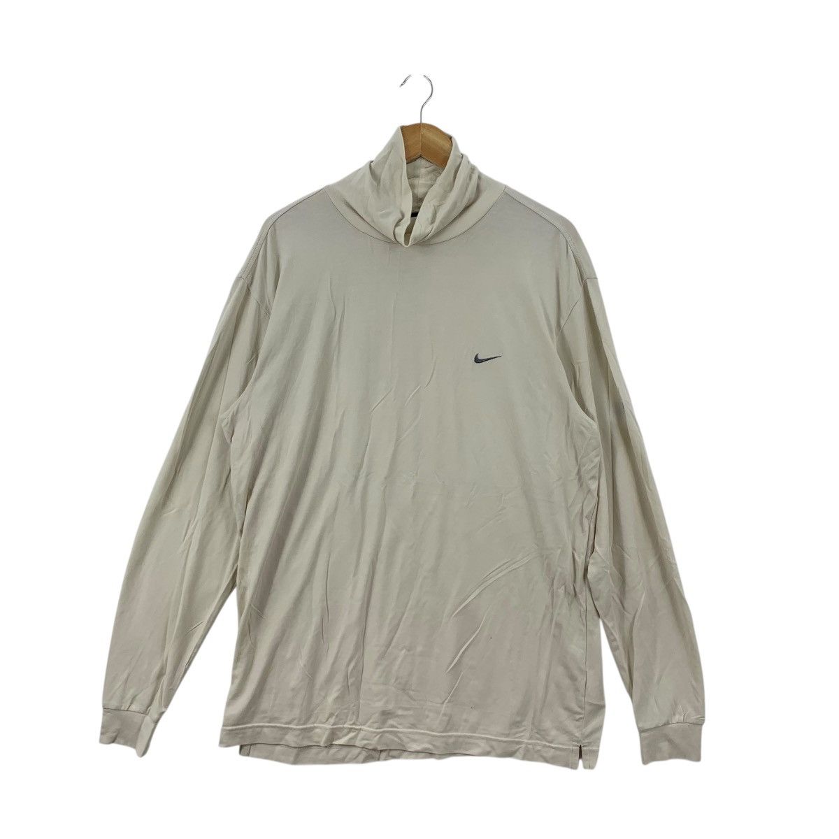 Nike Vintage NIKE GOLF TIGER WOODS Turtle Neck Plain Tee Shirt Size US L / EU 52-54 / 3 - 3 Thumbnail