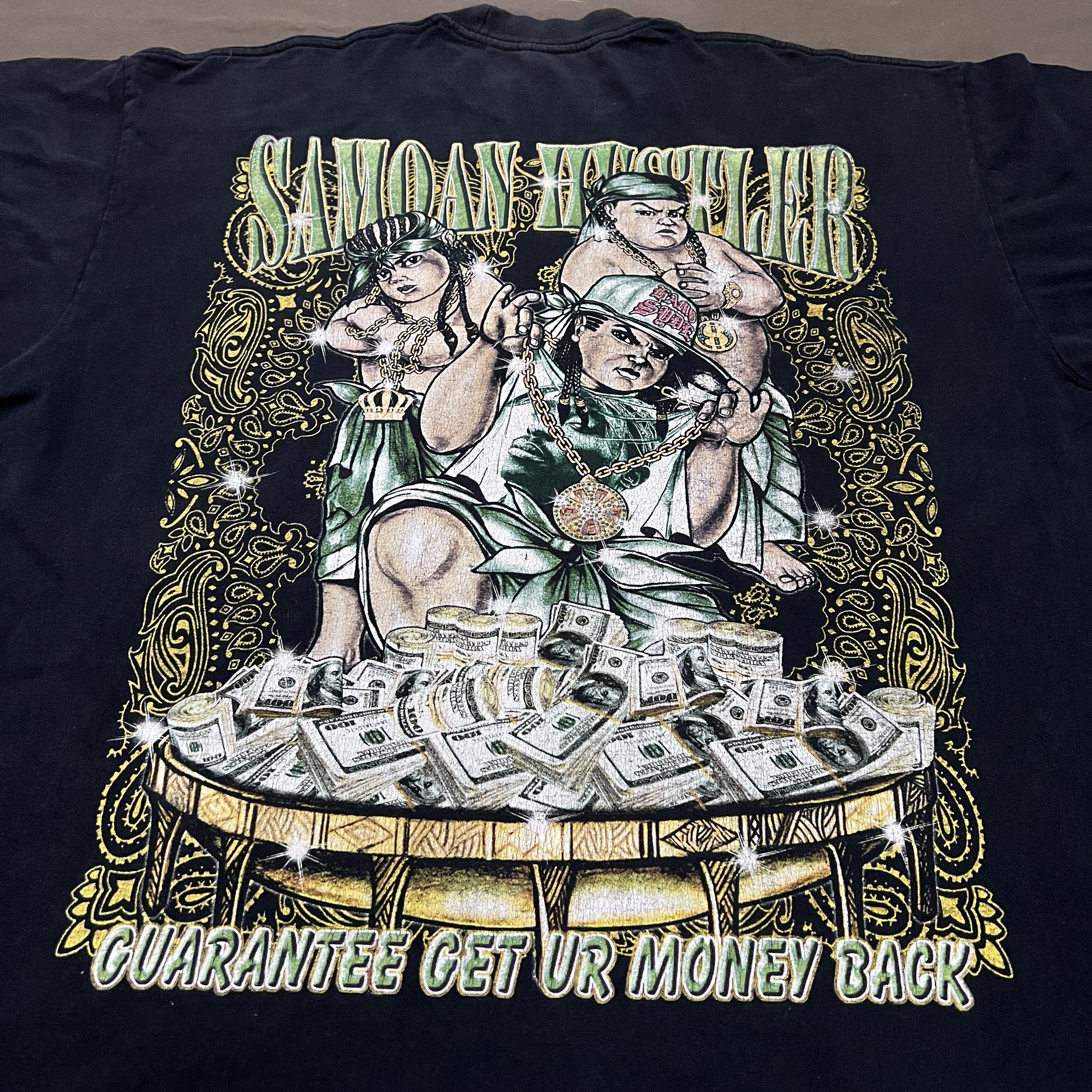 Rap Tees Vintage Y2K Lil Uso Samoan hustler hiphop Tee 2XL Faded Size US XXL / EU 58 / 5 - 1 Thumbnail