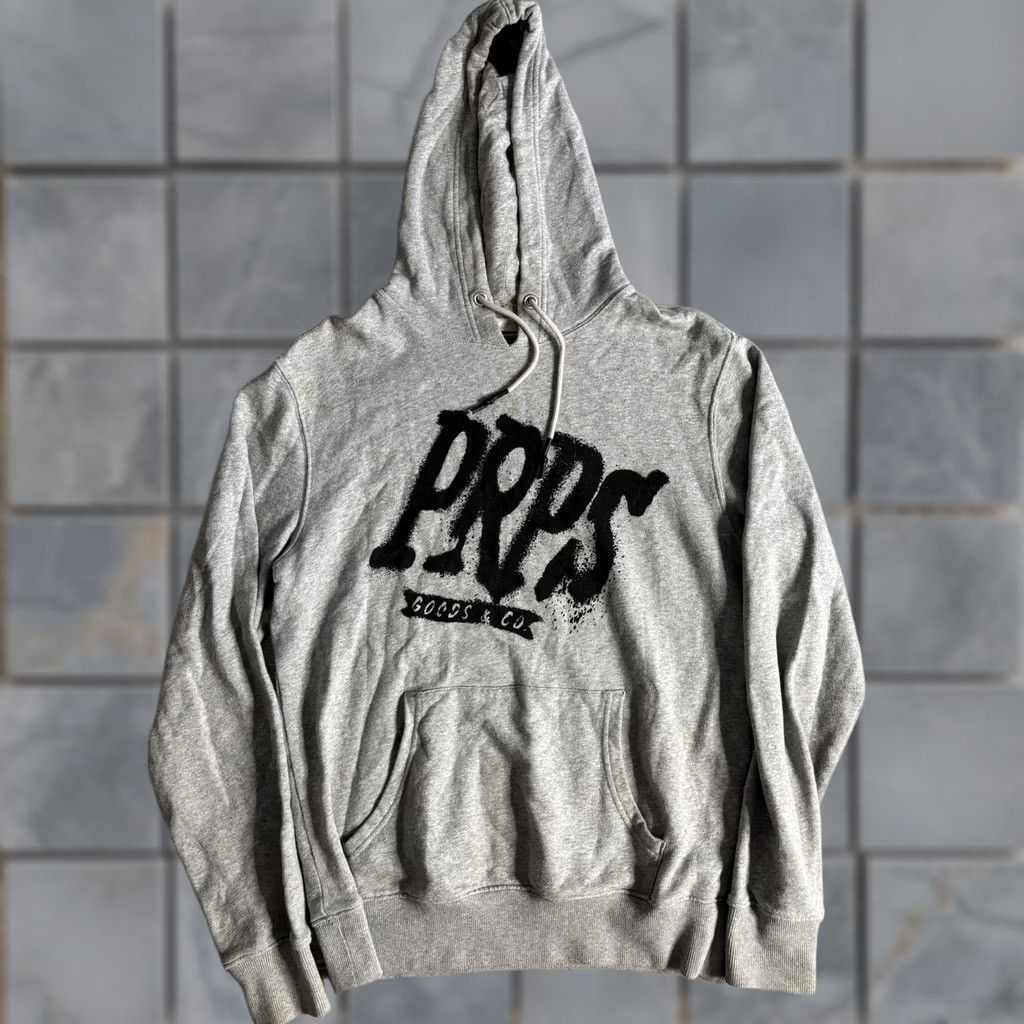 Prps PRPS Goods & Company Hoodie Mens Small Gray Pullover Logo Fleece Sweatshirt Size US S / EU 44-46 / 1 - 1 Thumbnail