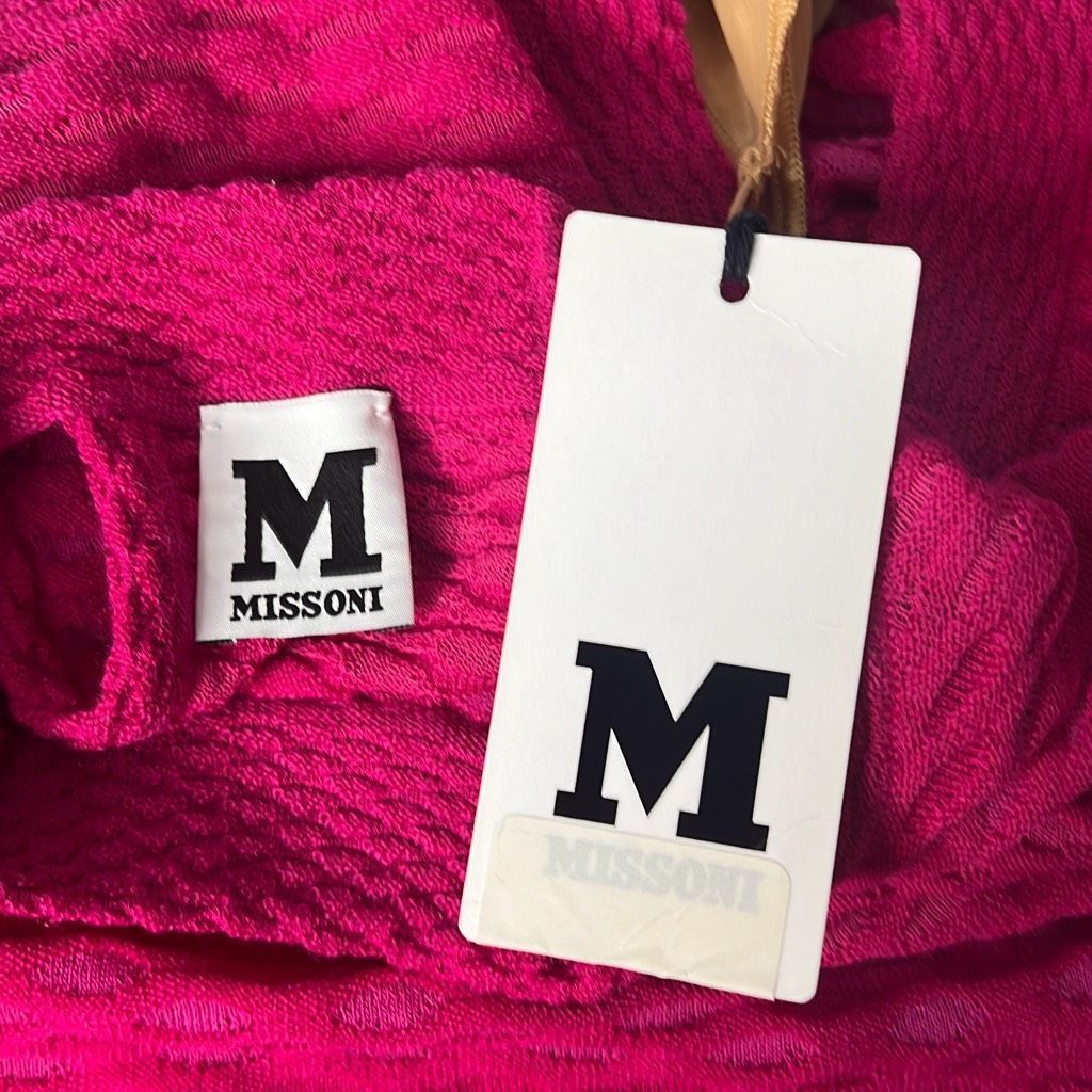 Missoni M Missoni Magenta Shift Midi Wool Blend Dress M NWT (001) Size M / US 6-8 / IT 42-44 - 11 Thumbnail
