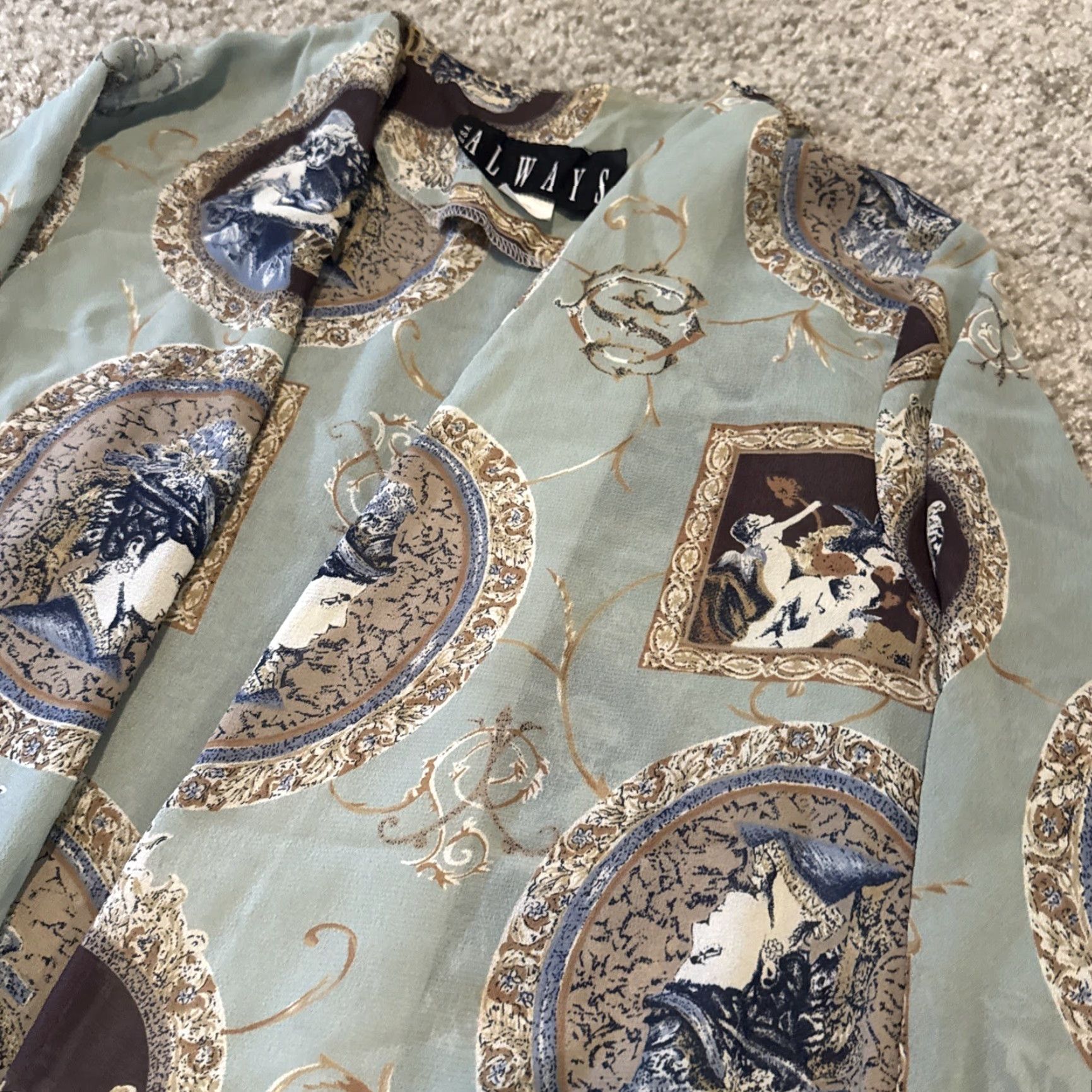 Vintage VINTAGE Always USA Women’s Blouse Size L / US 10 / IT 46 - 4 Thumbnail