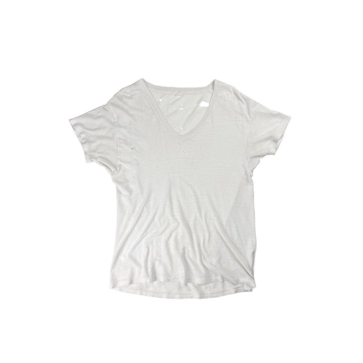 Vintage VINTAGE THRASHED V-NECK T-SHIRT Size US L / EU 52-54 / 3 - 1 Thumbnail