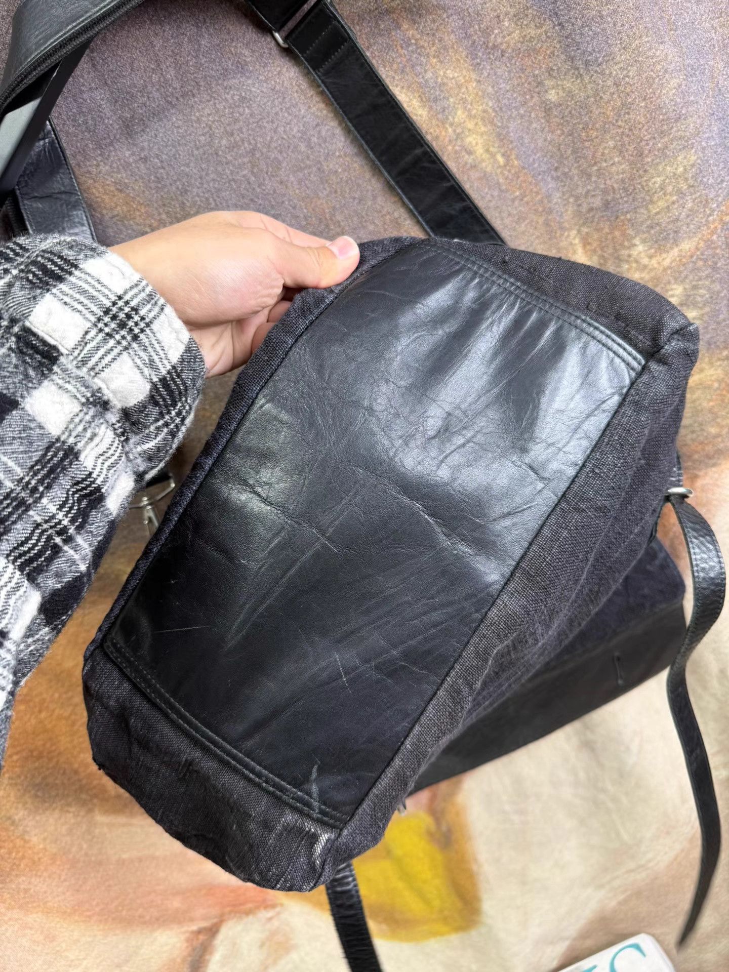 Yohji Yamamoto Yohji Yamamoto Linen Leather Crossbody Bag K20 Size ONE SIZE - 7 Thumbnail