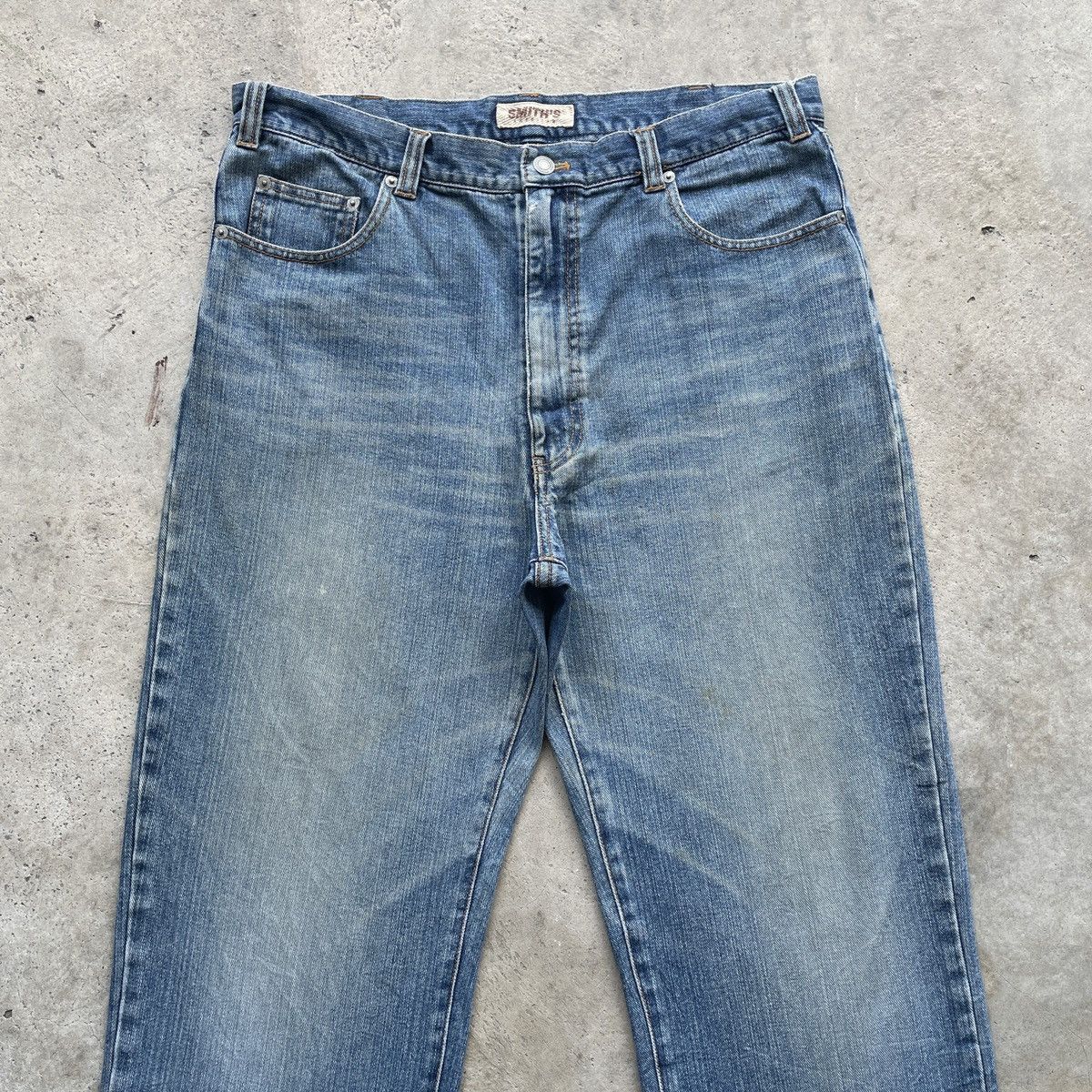 Vintage W35 Vintage Smith’s American BAGGY Jeans Faded Pants Denim Size US 35 - 3 Thumbnail